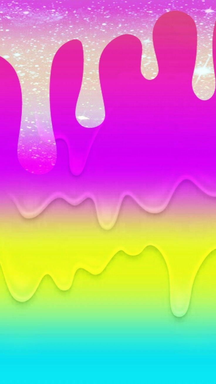 736x1309 Rainbow Melty Drips, made by me #drips #melting #colorful #rainbow #background. Butterfly wallpaper iphone, Cow print wallpaper, Queens wallpaper