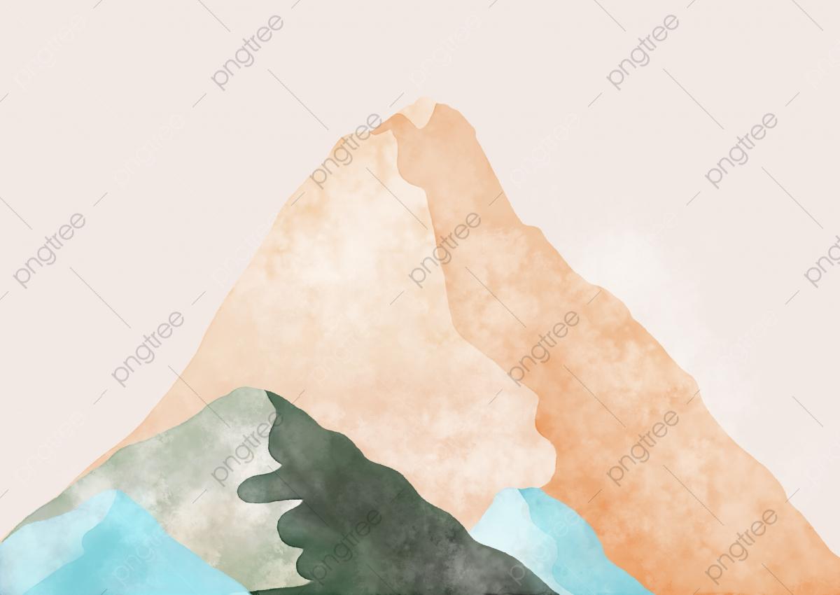 1200x850 Abstract Watercolor Mountain Peak Minimalism Wallpaper Background, Abstract Pattern, Cartoon, Abstract Graphics Background Image for Free Download