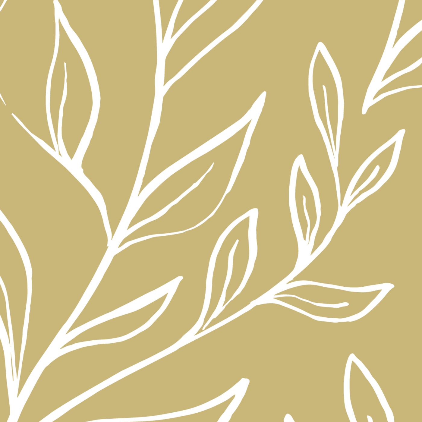 1400x1400 Inked Leaves Peel And Stick Removable Wallpaper. Love vs. Design
