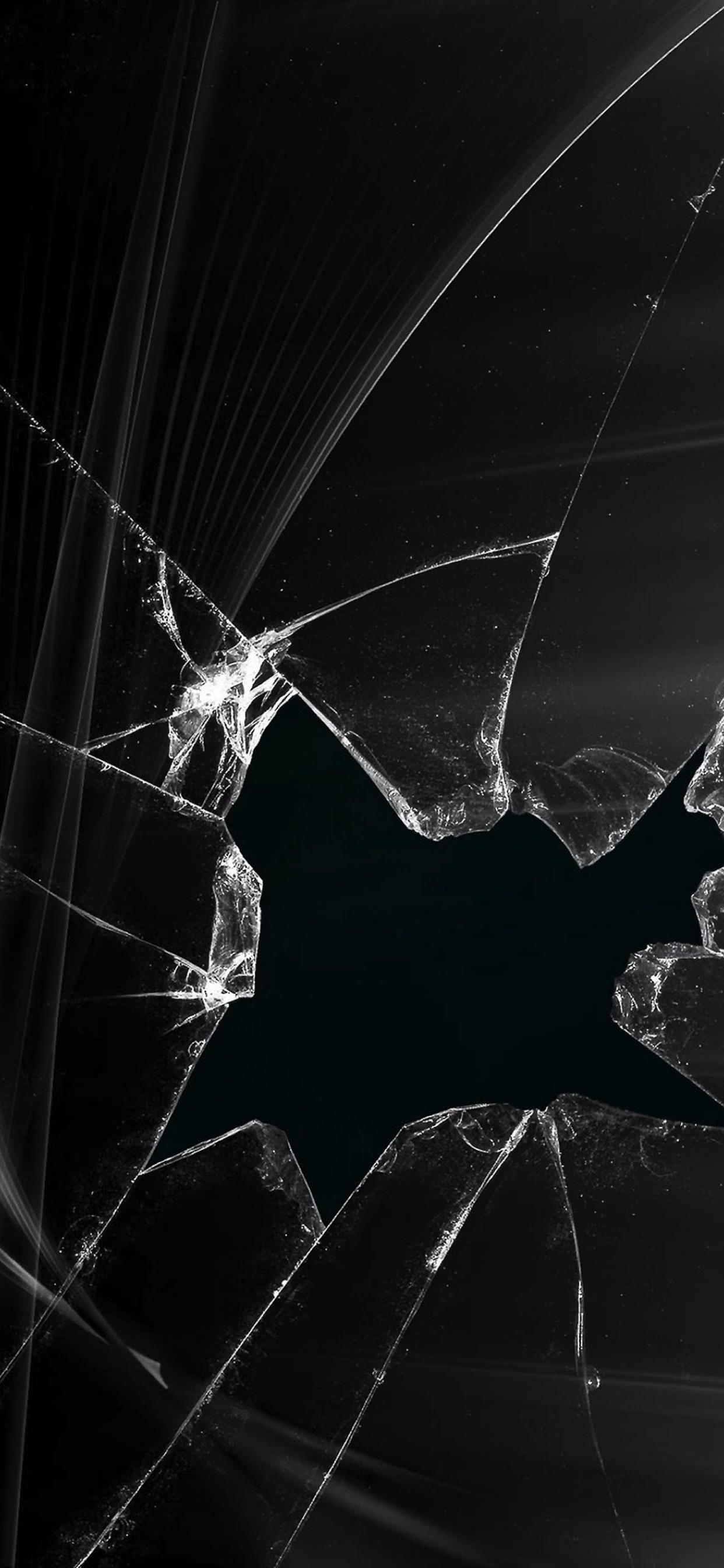 1242x2688 Glass is cracked display screen black. wallpaper.sc iPhone XS Max