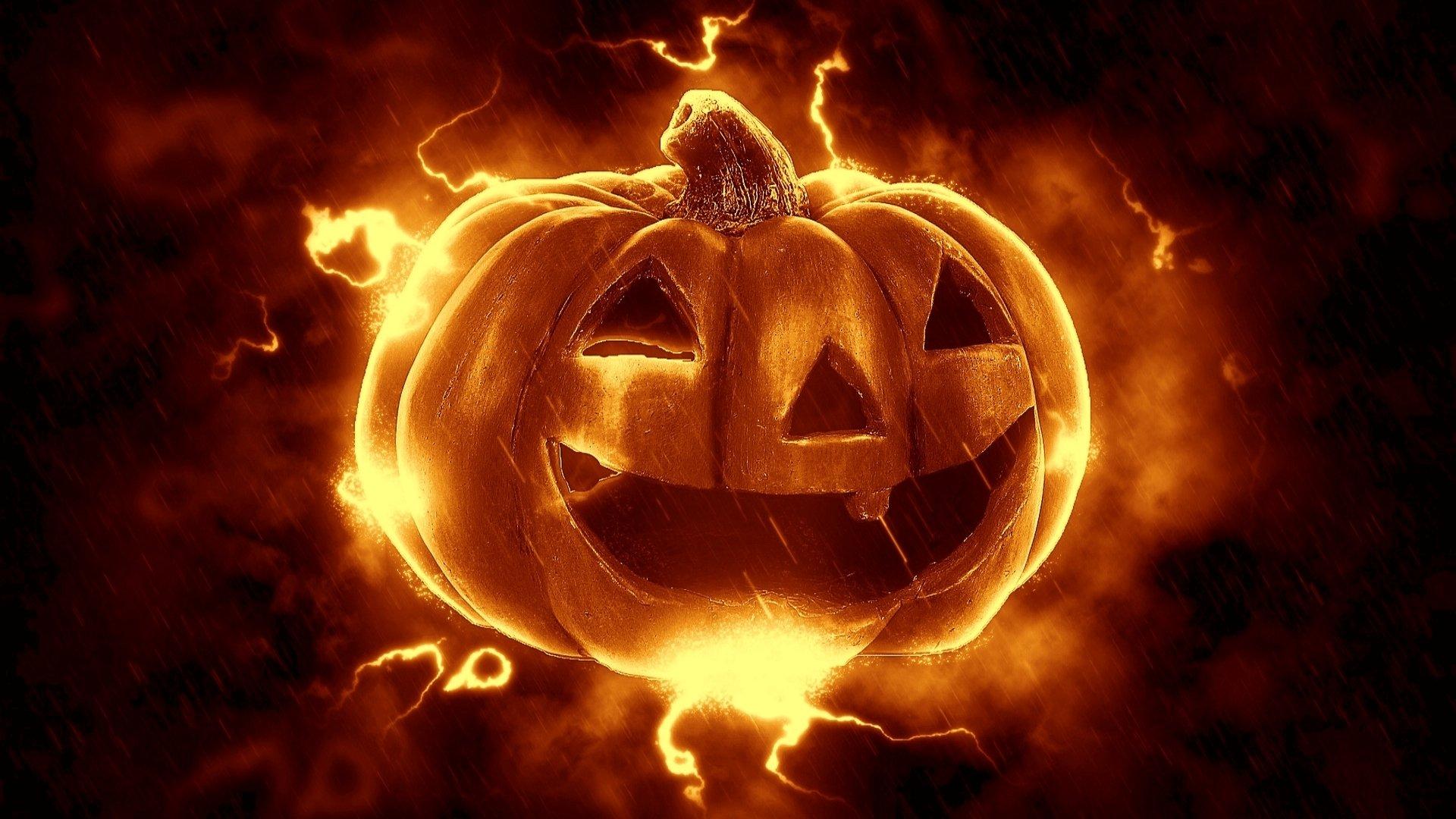 1920x1080 Evil Pumpkin HD Wallpaper