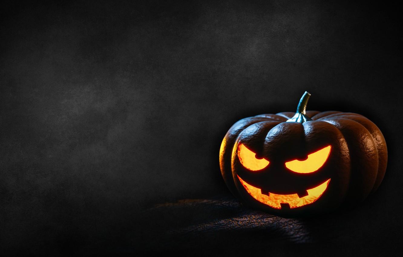 1332x850 Wallpaper Halloween, Halloween, Jack, in the dark, hell of a grin, evil, pumpkin with eyes image for desktop, section праздники