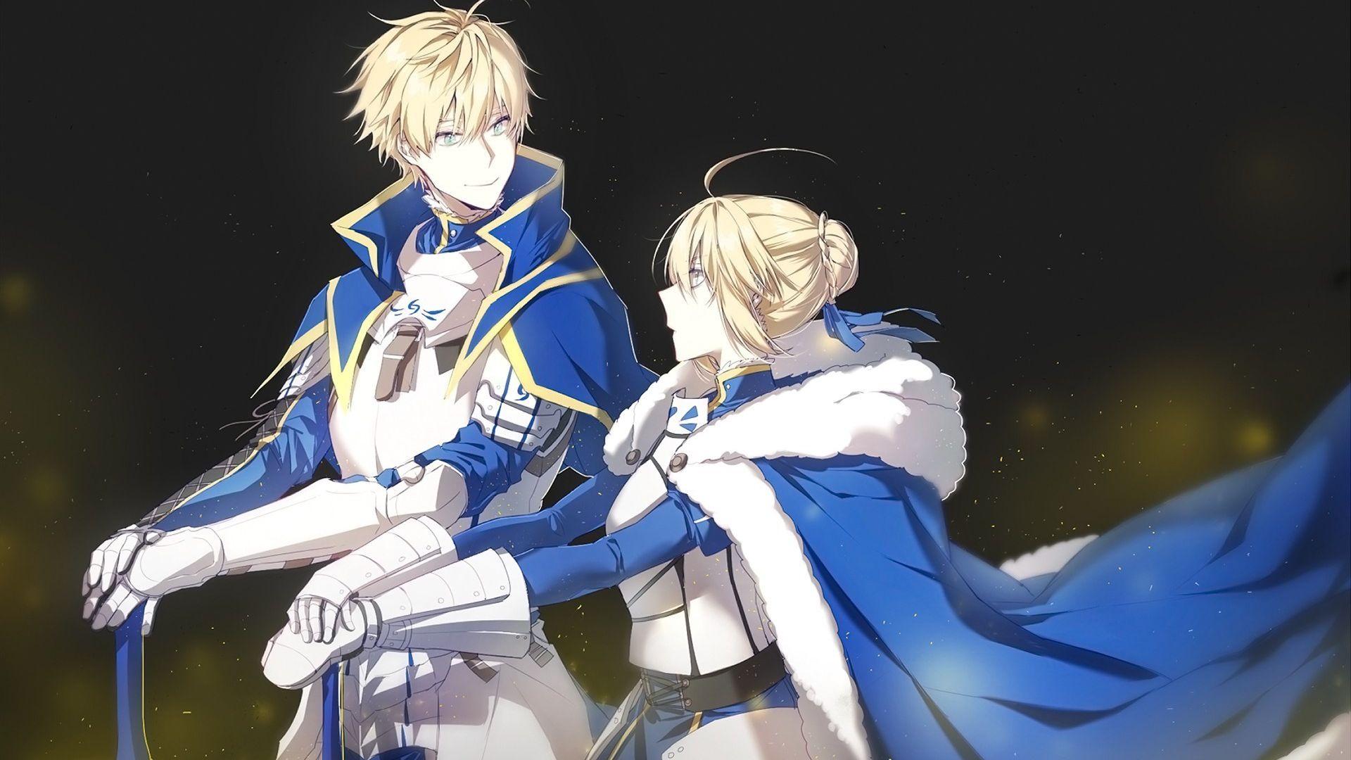 1920x1080 Desktop Wallpaper Saber, Fate Series, Anime Girl, Anime Boy, HD Image, Picture, Background, Ac4410