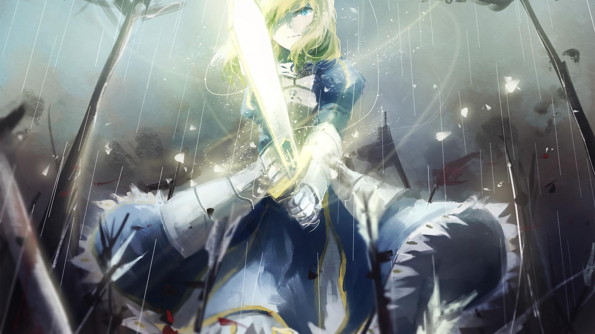 1920x1080 Anime Fate Stay Night Saber Wallpaper Data Src Fate Stay Night Fighting