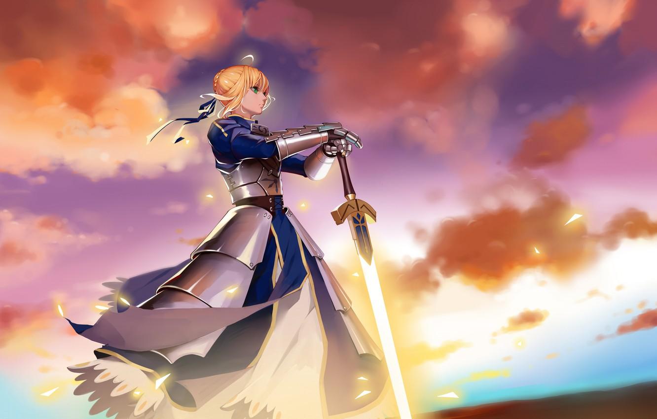 1332x850 Wallpaper anime, art, character, the saber, Fate Grand Order image for desktop, section сёнэн
