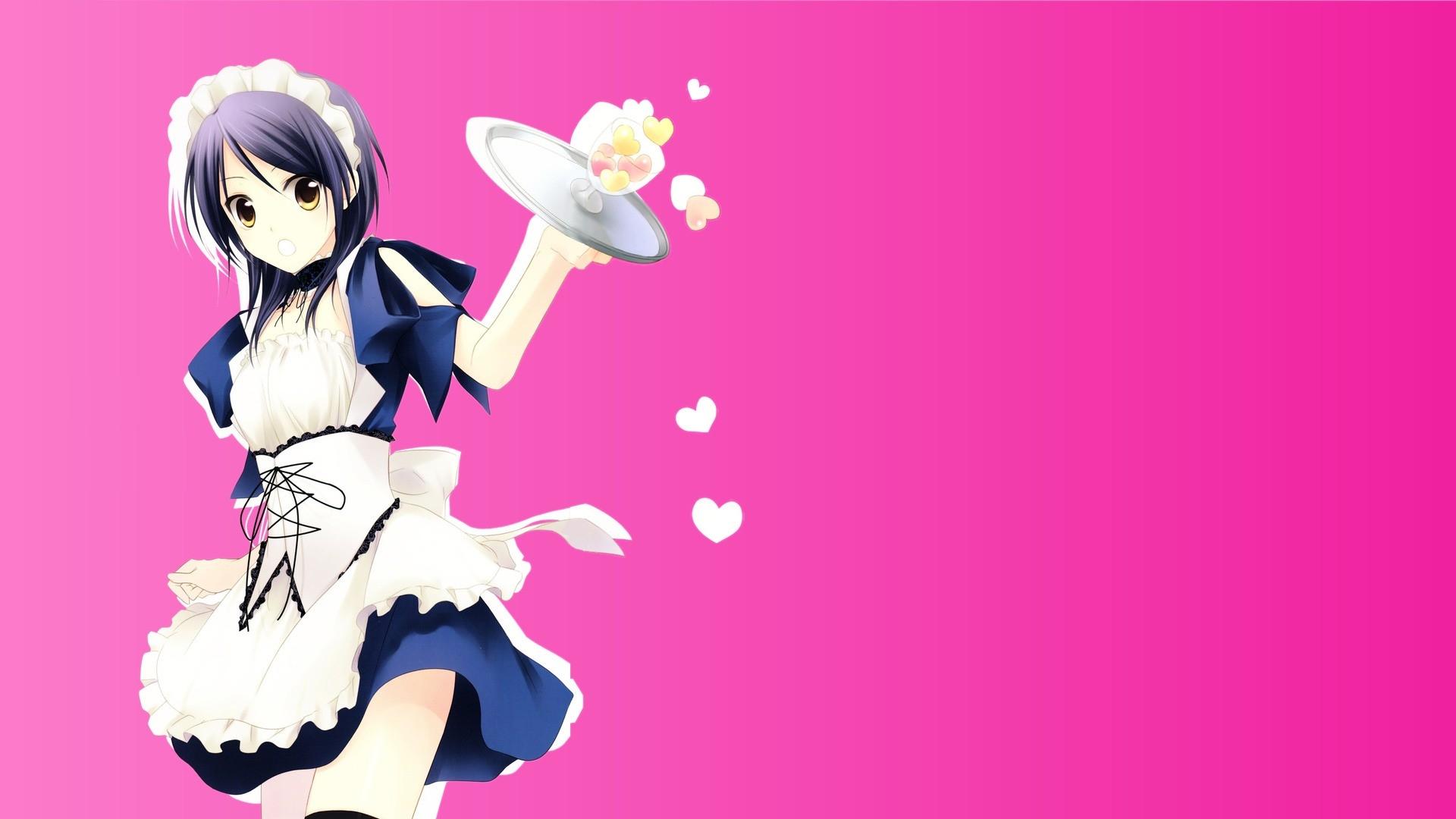 1920x1080 brunettes pink maids yellow eyes misaki ayuzawa kaichou wa maidsama moe anime concept maid costumes