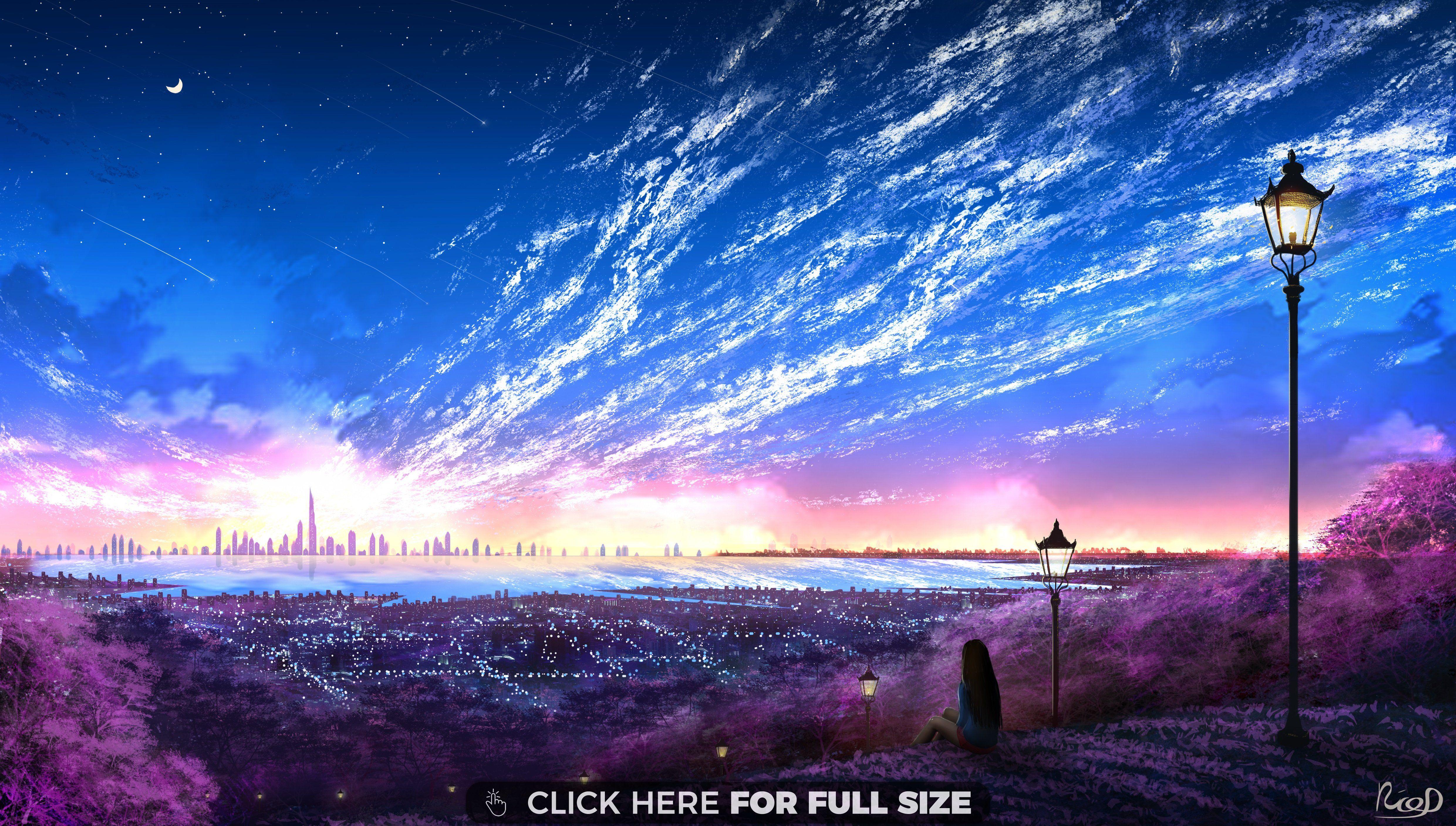 Anime Manga Landscape at Dusk 4K Moody Lofi Abstract Background Sad  Beautiful Artwork with Pink Clouds and Fields Stock Illustration   Illustration of style colored 253207504