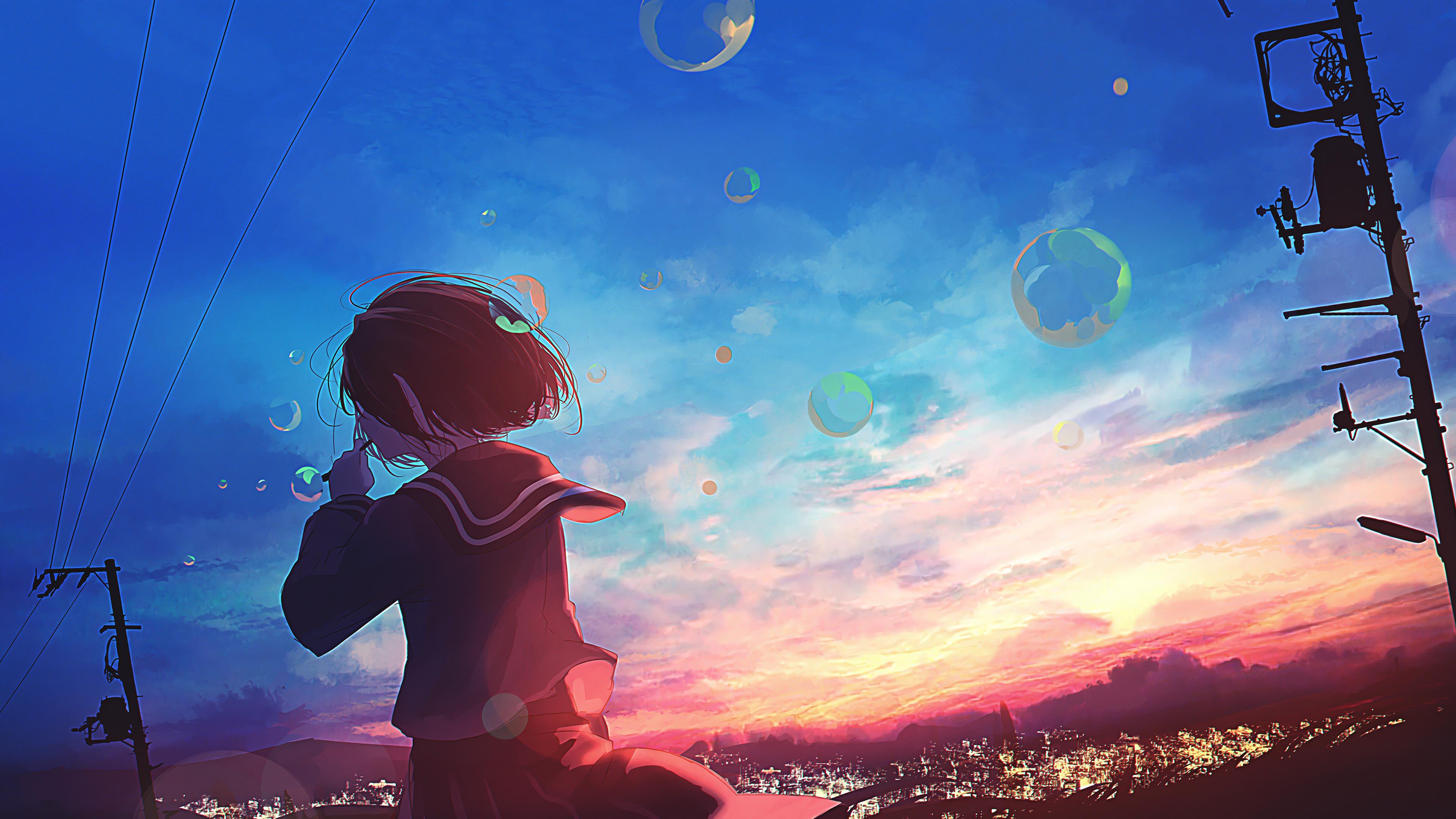 3840x2160 Anime Scenery 4k Wallpaper