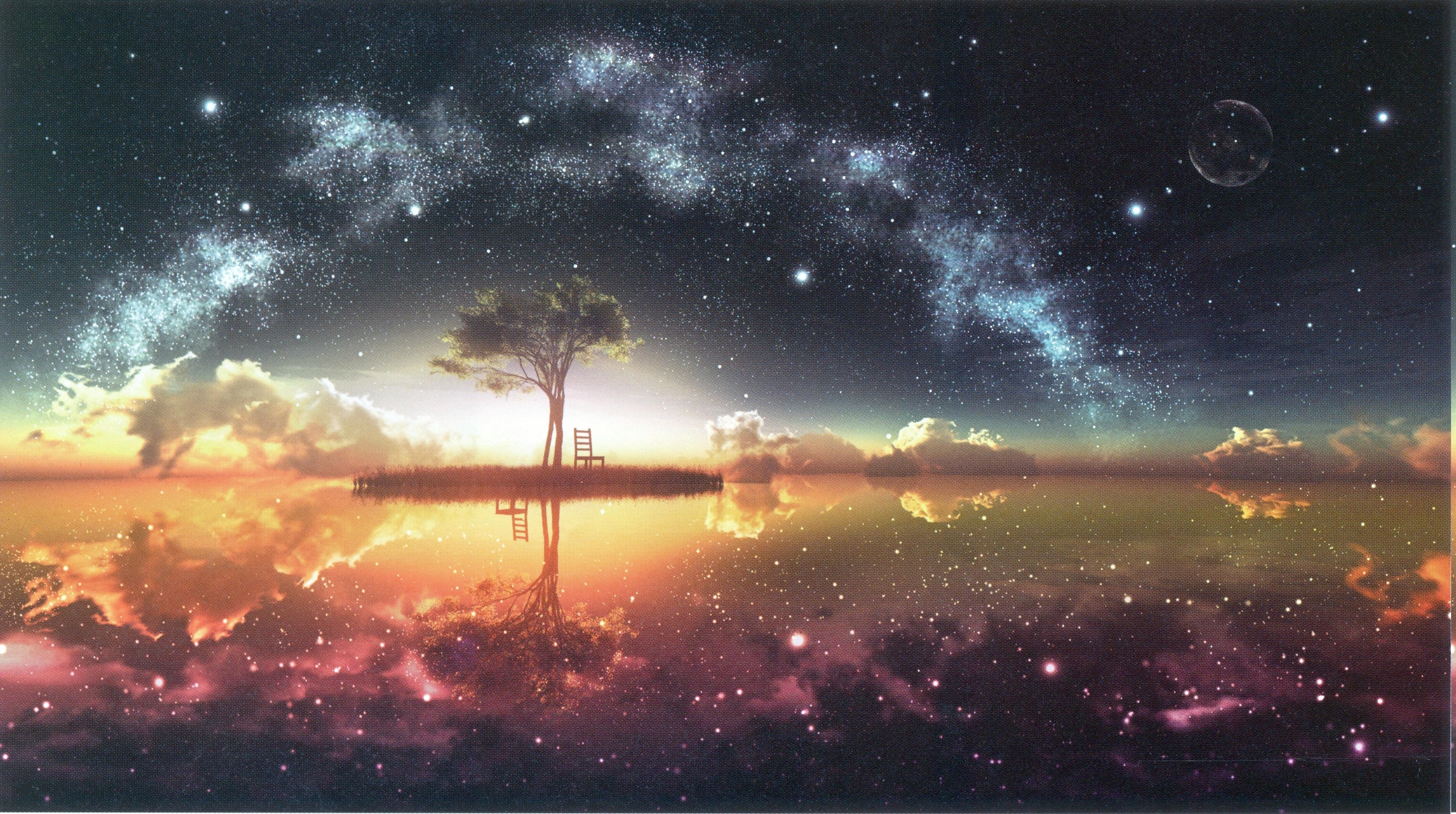 4142x2317 anime landscape HD wallpaper, background
