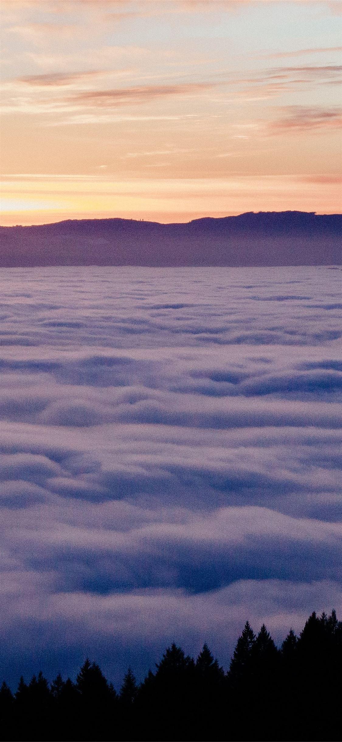 1125x2436 sea of clouds 4k 5k iPhone 11 Wallpaper Free Download