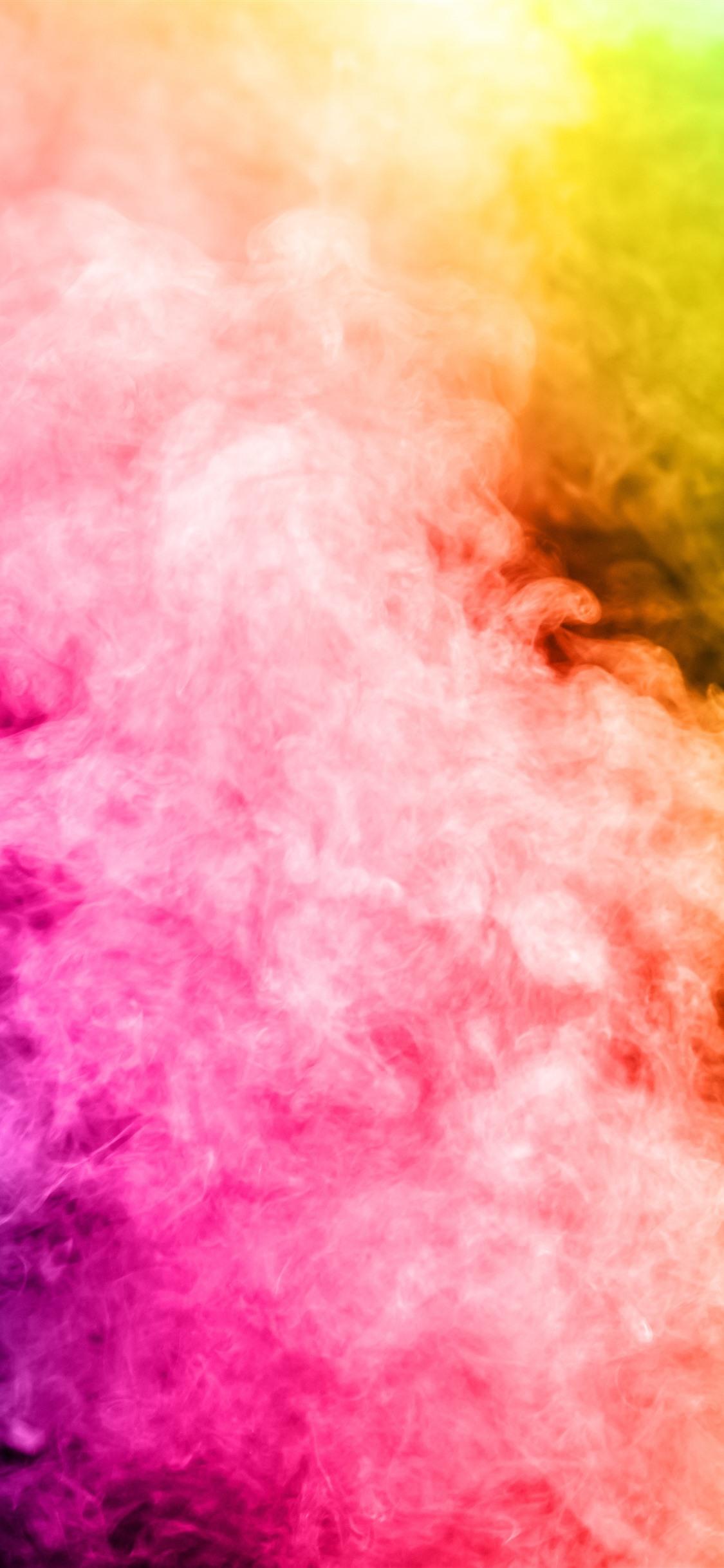 1125x2436 Colorful Smoke, Rainbow Colors 1242x2688 IPhone 11 Pro XS Max Wallpaper, Background, Picture, Image
