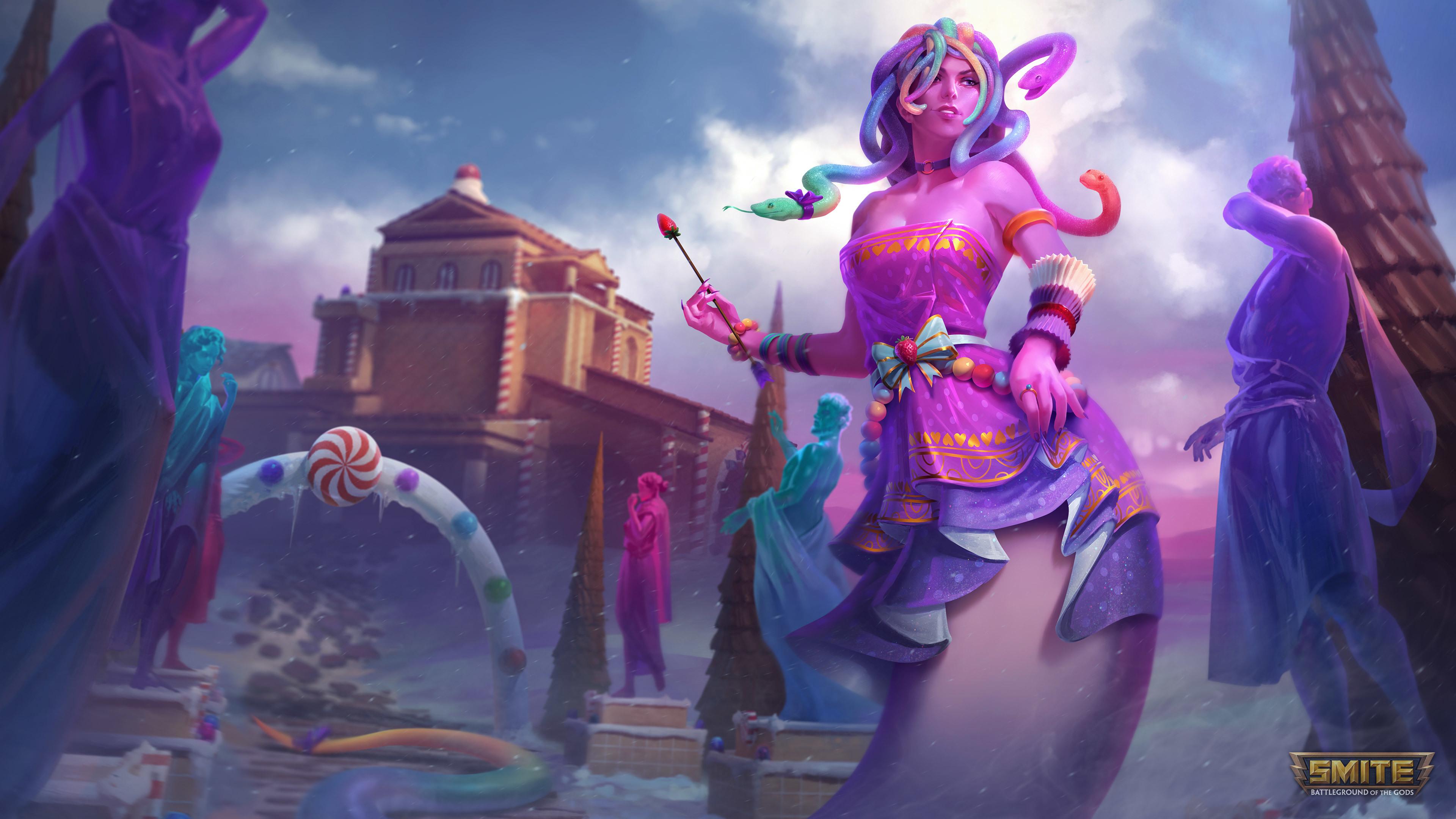 3840x2160 Gummy Worm Medusa 4k Ultra HD Wallpaper