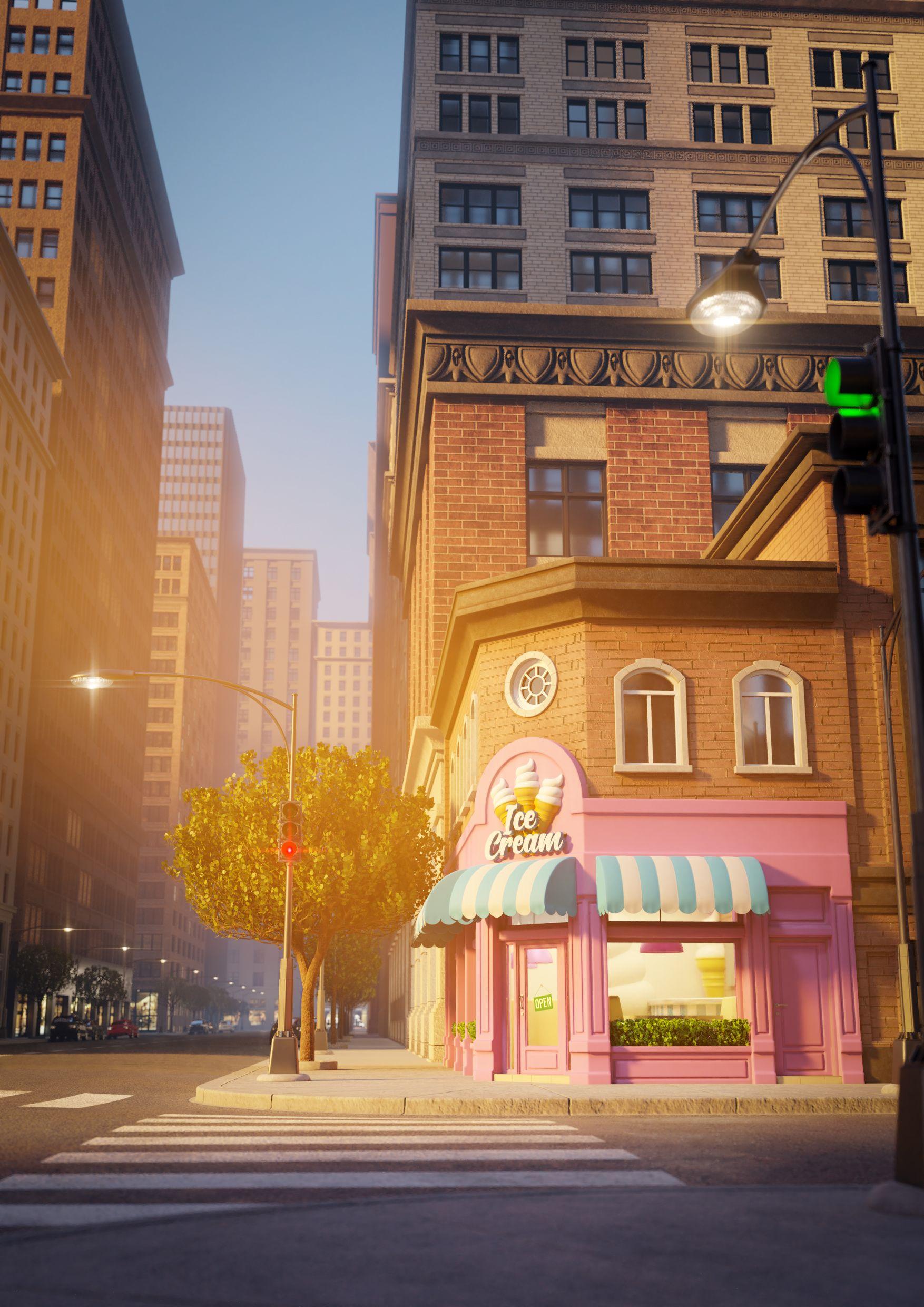 1754x2480 Ice Cream Shop. Ice cream shop, Anime background, Anime background wallpaper
