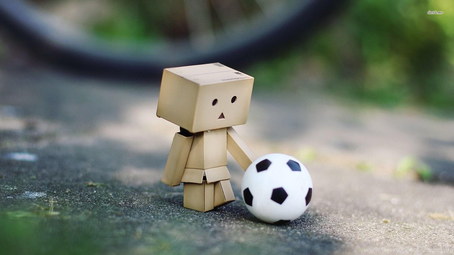 1920x1080 Danbo With A Football Wallpaper Digital Art Wallpaper Desktop Background