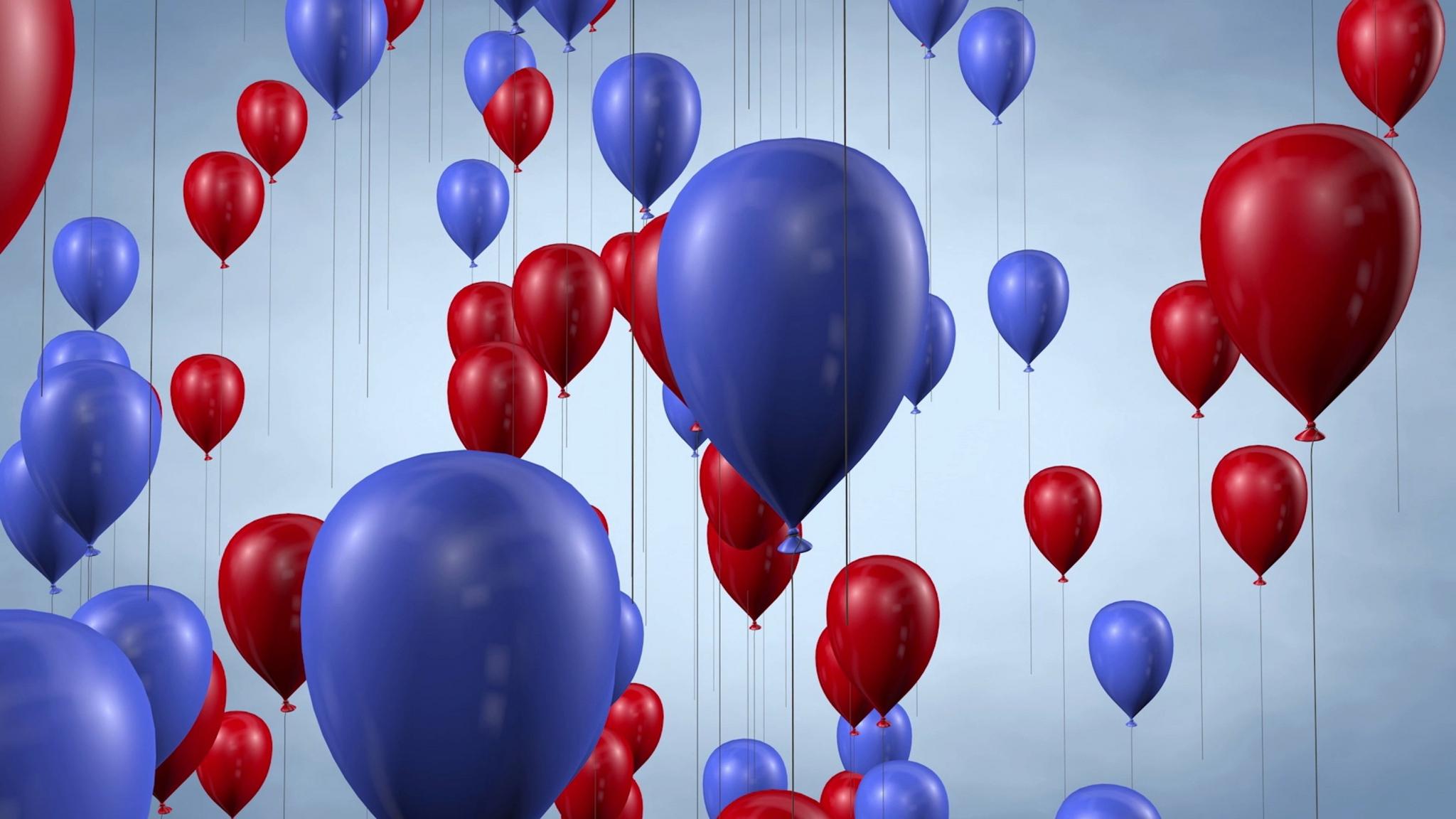 2048x1152 Download 2048x1152 wallpaper blue & red, balloons, dual wide, widescreen, 2048x1152 HD image, background, 18037