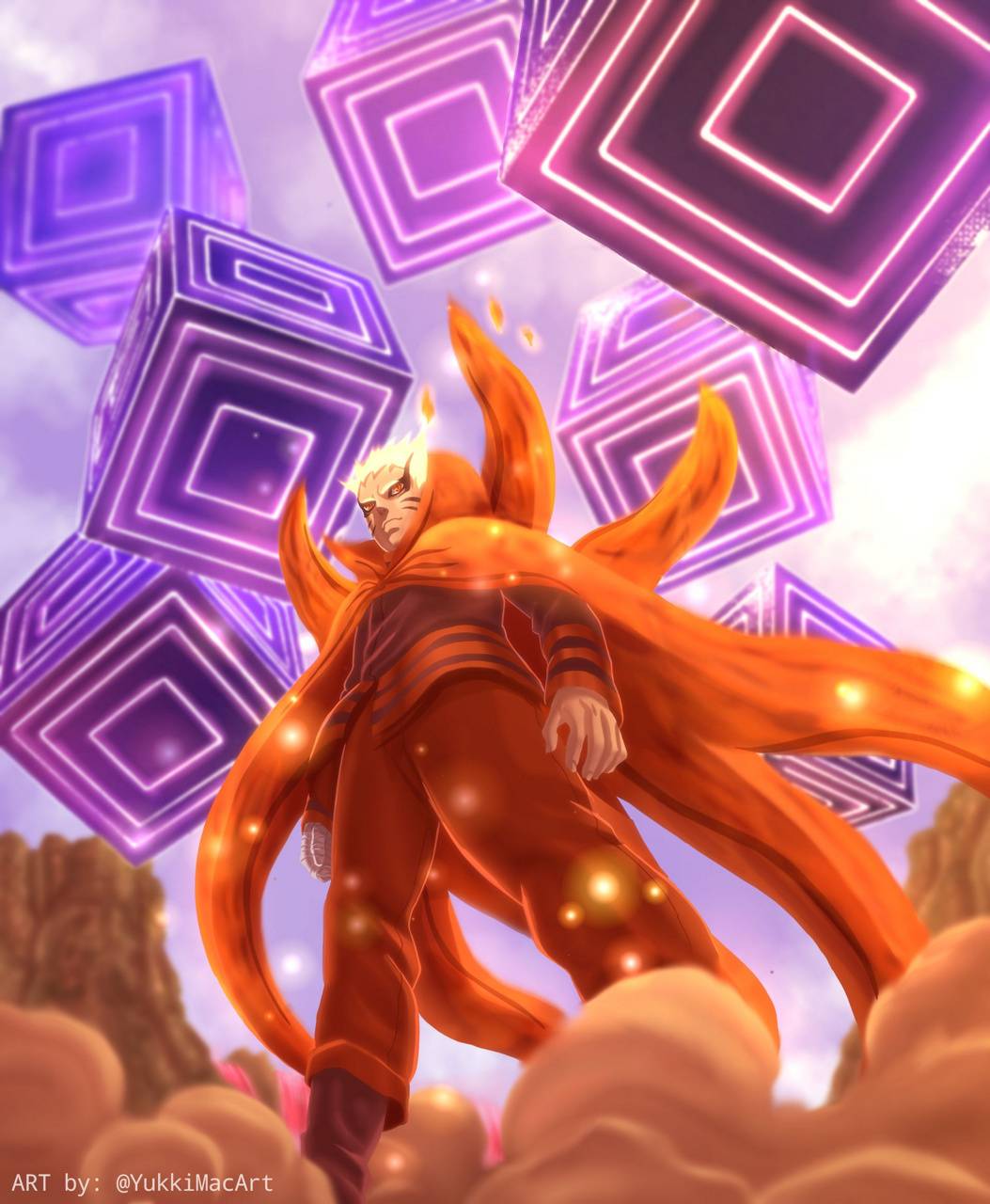 1053x1280 Naruto Baryon Mode Wallpaper