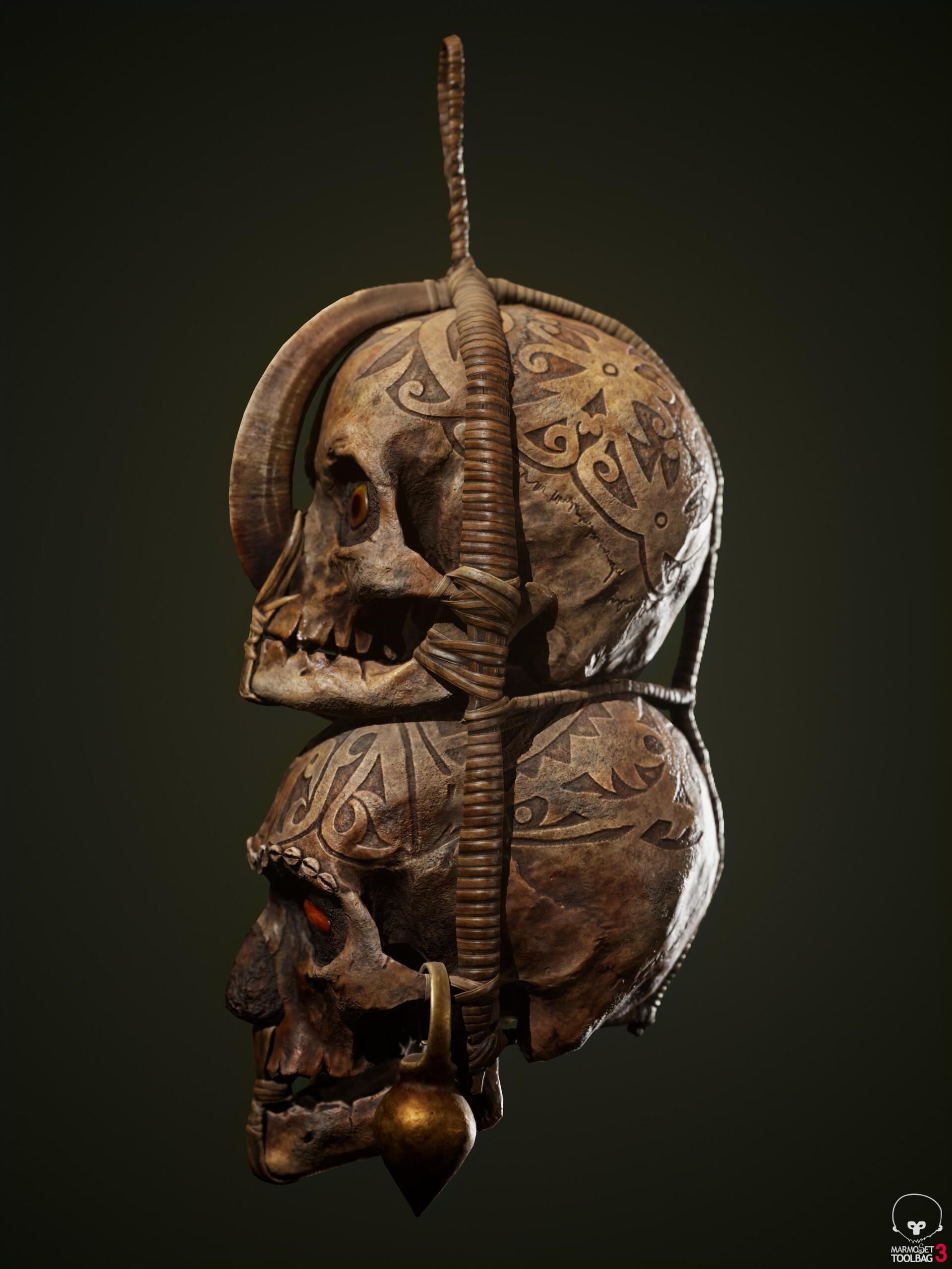 1920x2560 Dayak Skulls Trophy asset, Georgian Avasilcutei