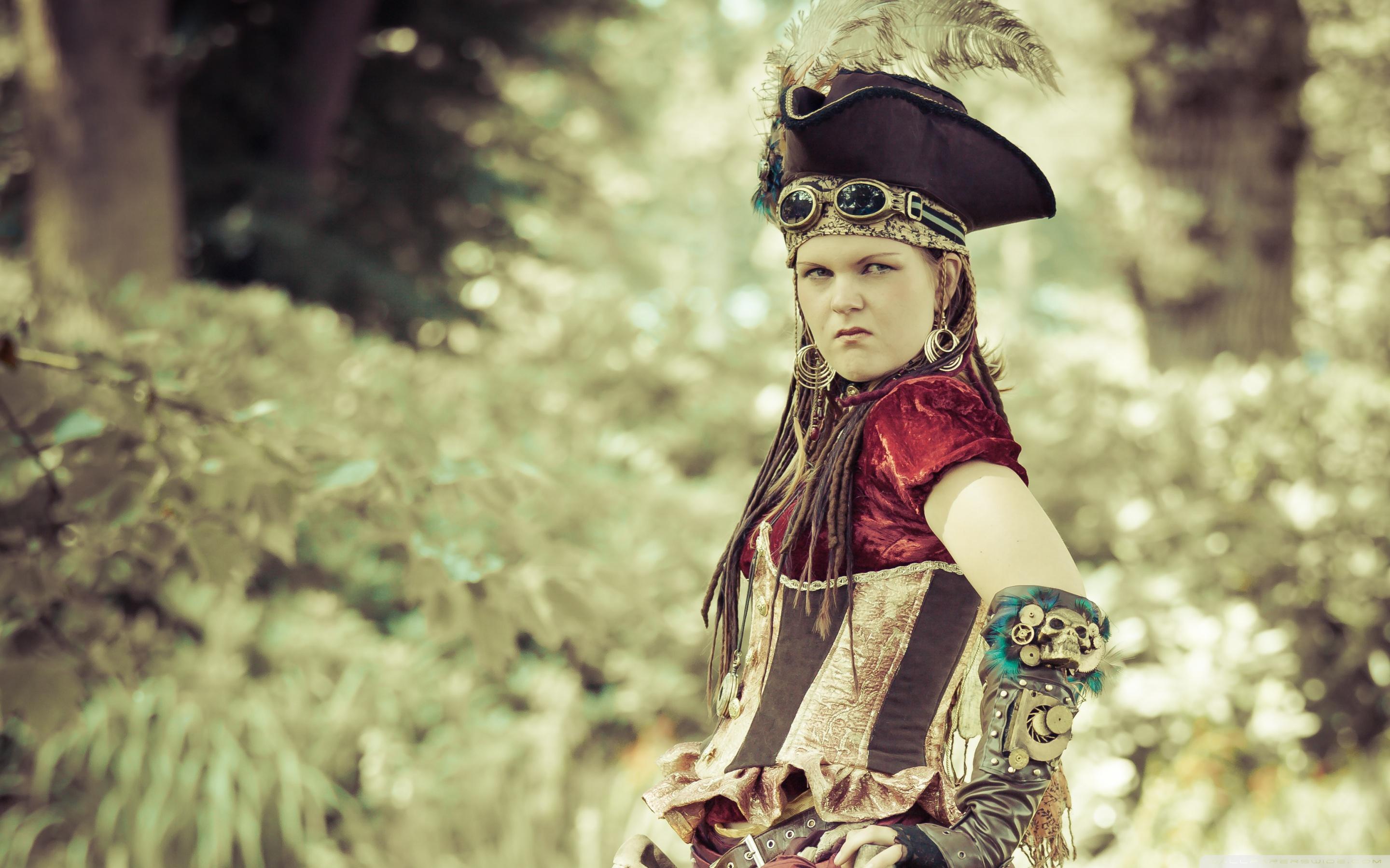 2880x1800 Steampunk Pirate Girl Ultra HD Desktop Background Wallpaper for 4K UHD TV : Widescreen & UltraWide Desktop & Laptop