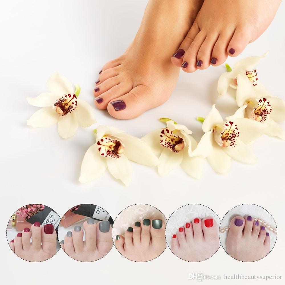 1000x1000 Full Cover Natural False Fake Toe Nails Art Tips Matte Candy Colorful Short Toenail Artificial Manicure Nail Tips From Healthbeautysuperior, $1.24