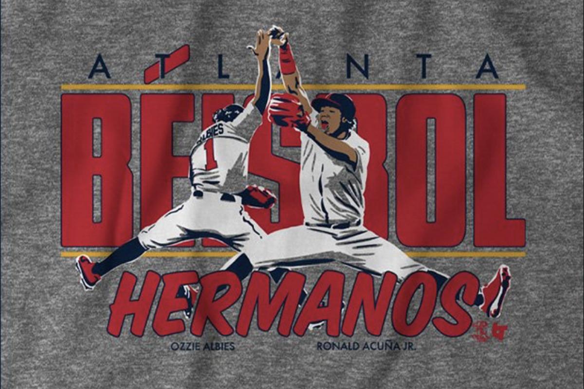 1200x800 Get your Ronald Acuña Jr, Ozzie Albies “Beisbol Hermanos” shirt now from Breaking T
