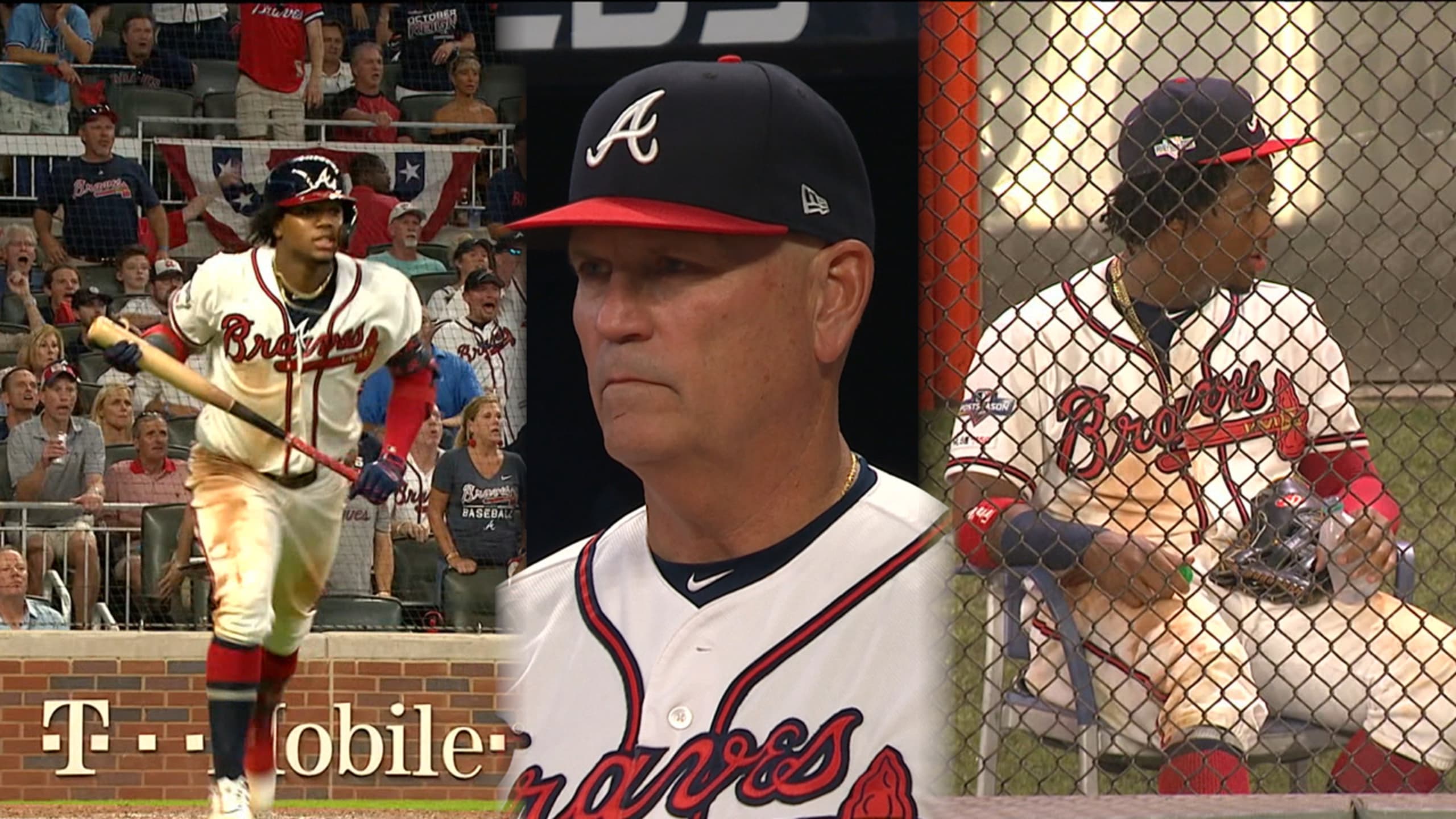 2560x1440 MLB playoffs: Braves' Freddie Freeman, Ozzie Albies call out Ronald Acuna Jr. for not running out fly ball in Game 1 loss