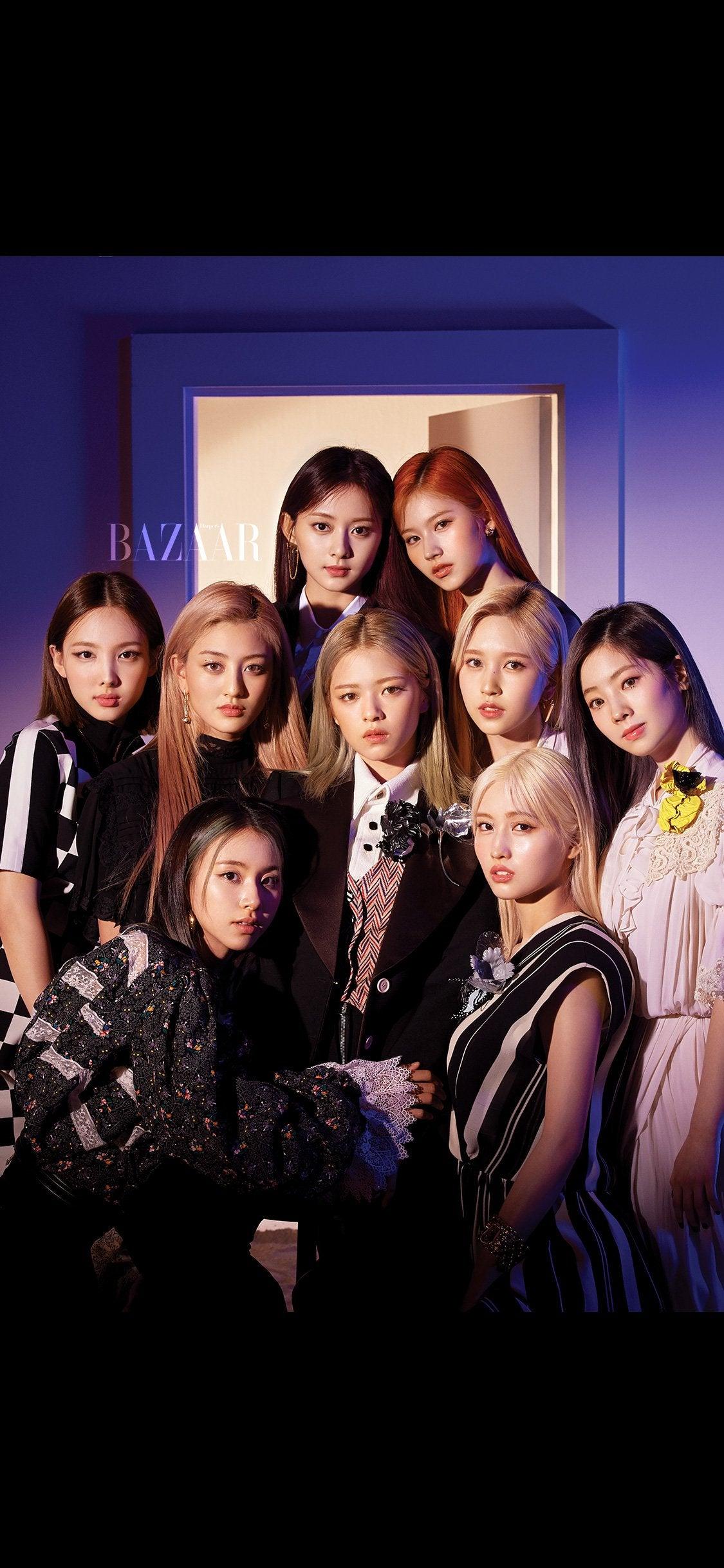 1125x2436 Harper's Bazaar phone wallpaper: twice