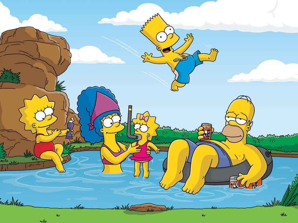 1024x768 The Simpsons Cartoon Family, Wallpaper and 3D