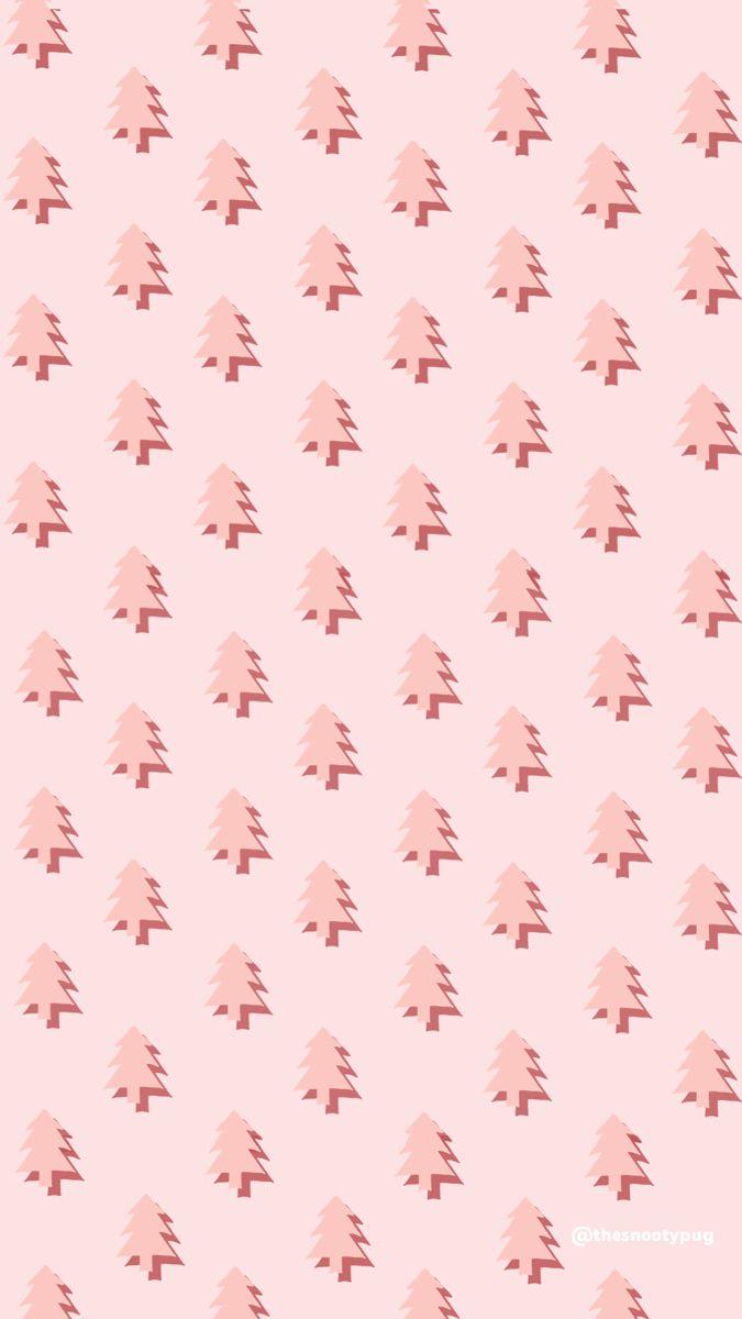 675x1200 Pink Christmas Aesthetic Wallpaper
