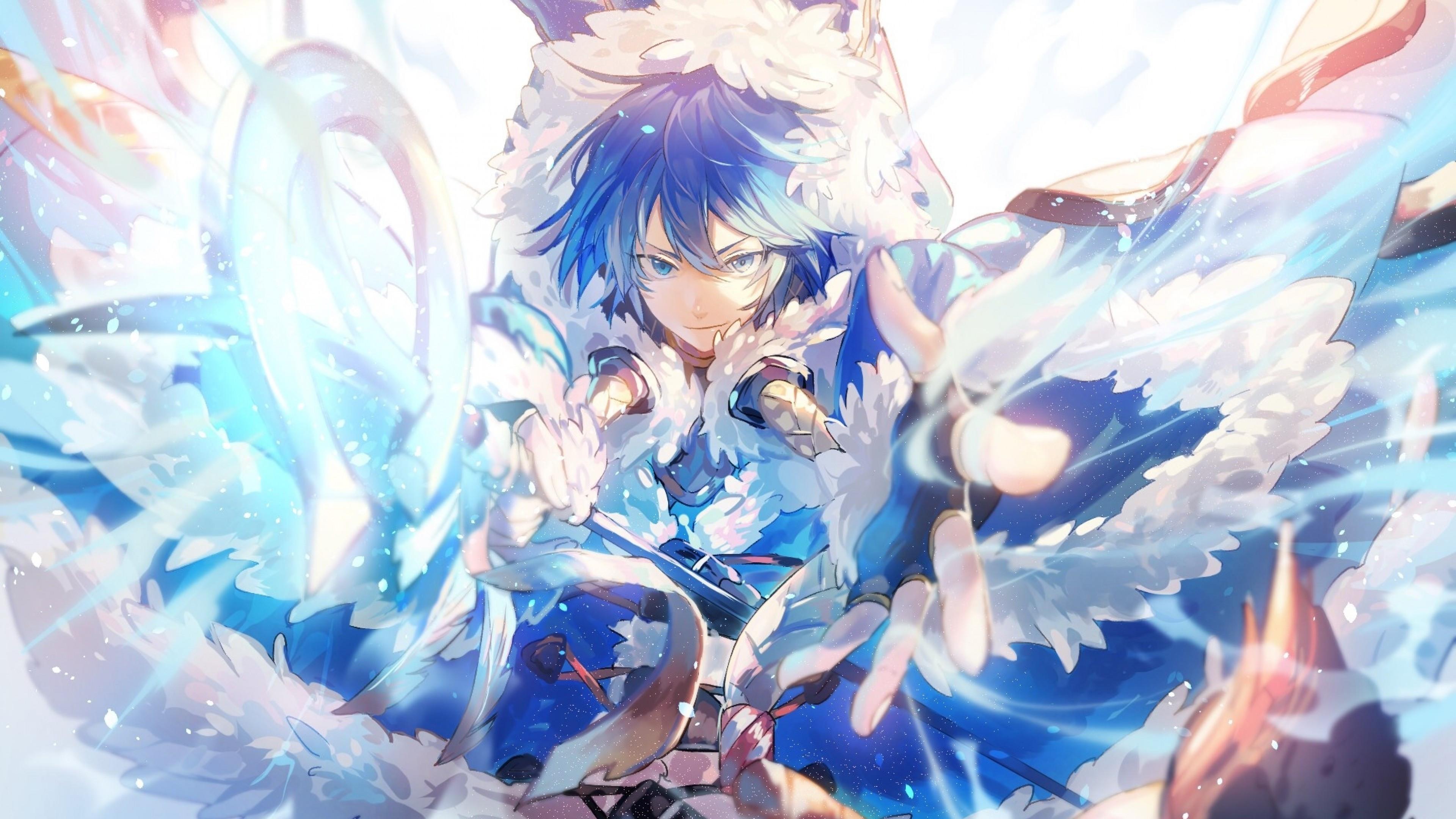 3840x2160 Download 3840x2160 Last Period, Nero, Blue Hair, Anime Boy Wallpaper for UHD TV