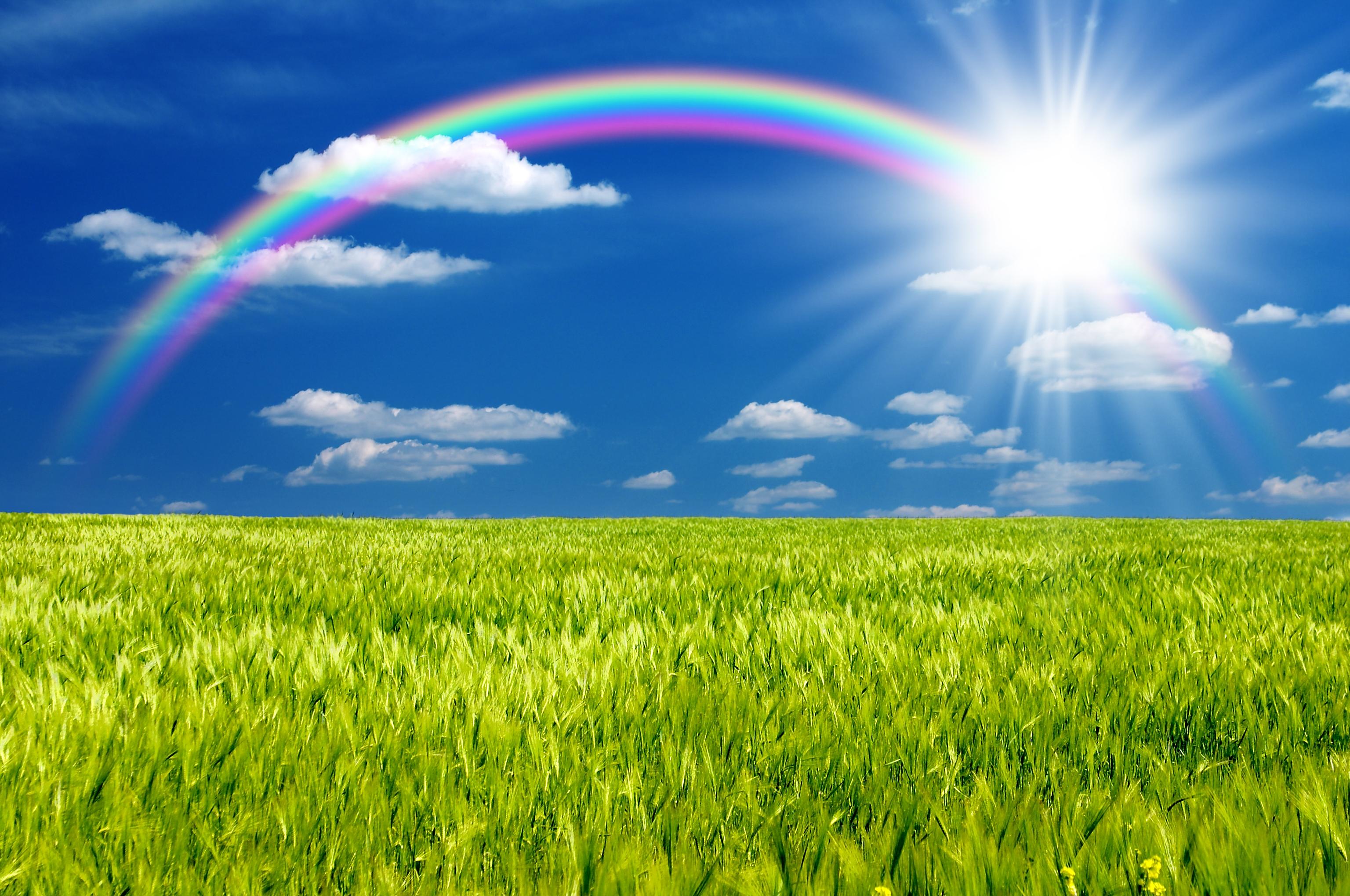 3072x2040 Rainbow Sunshine Wallpaper