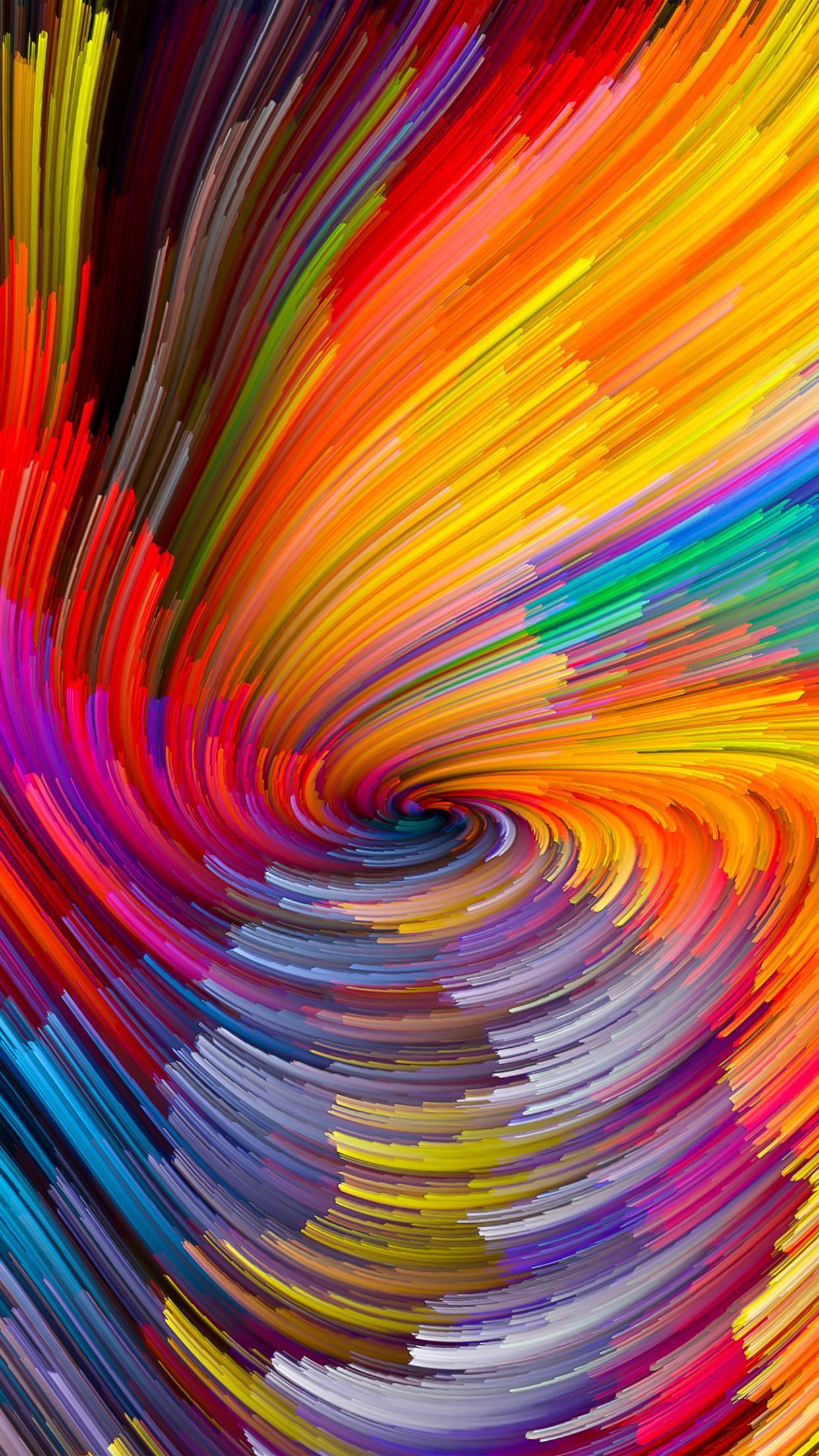 1242x2208 Digital Abstract Line Color Rainbow Pattern Background Wallpaper