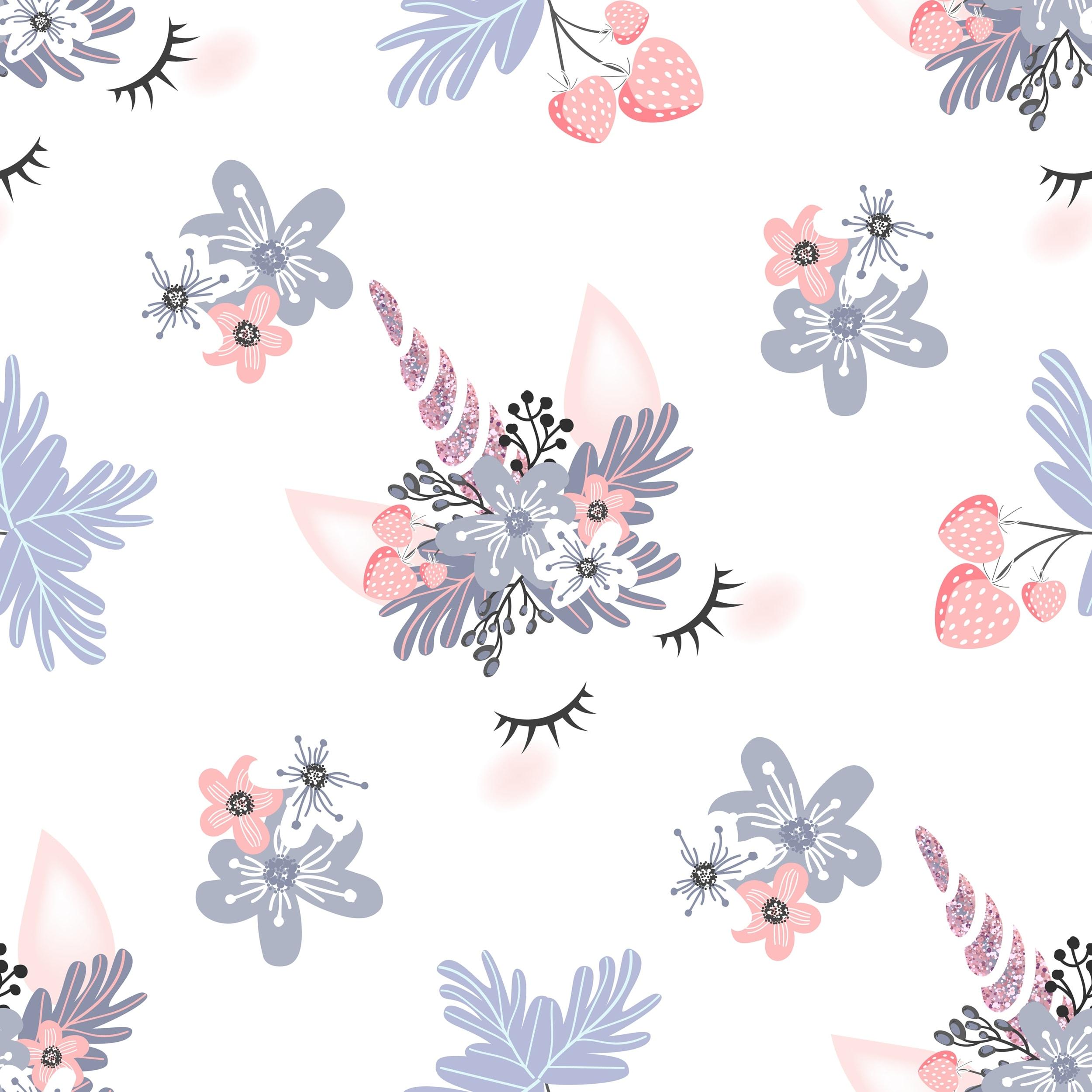 2500x2500 Cute Unicorn Head Removable Wallpaper'ft H x 24''inch W