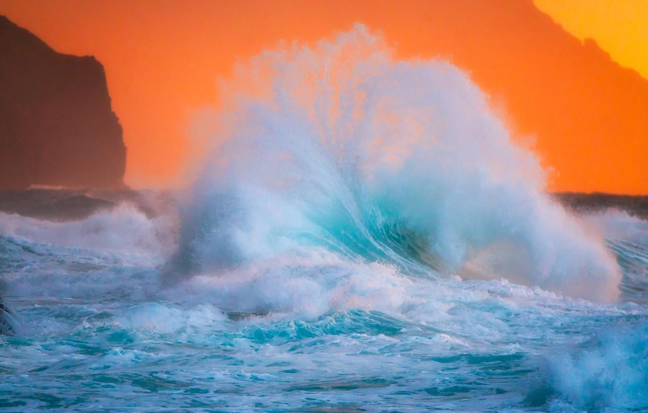 1332x850 Wallpaper the ocean, wave, Hawaii, Pacific Ocean, Hawaii, Kauai, The Pacific ocean, Kauai image for desktop, section природа