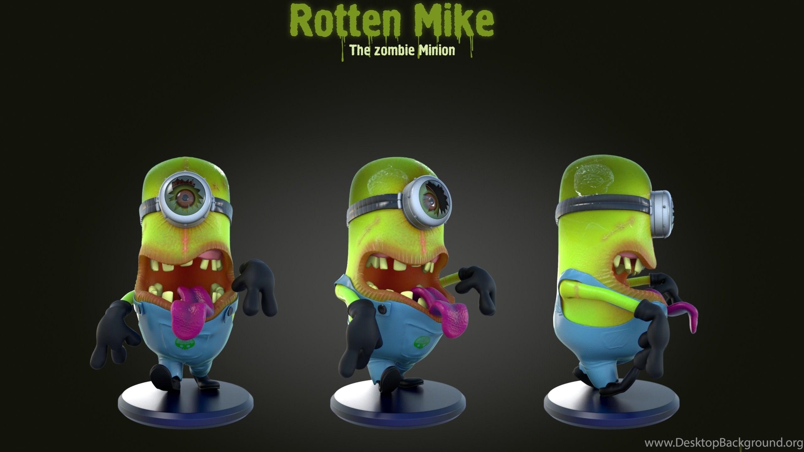 2560x1440 Funny Zombie Minions Wallpaper Desktop Background