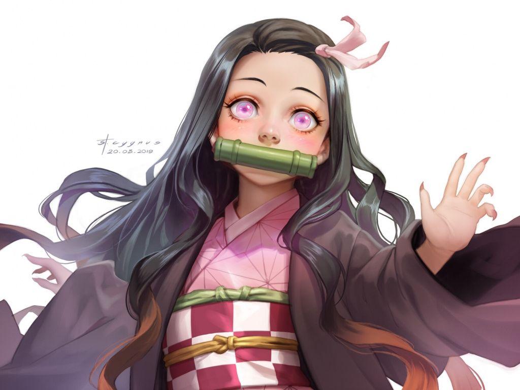 1024x768 Cute, pink eyes, Nezuko Kamado wallpaper. Nezuko cosplay, Anime, Anime demon