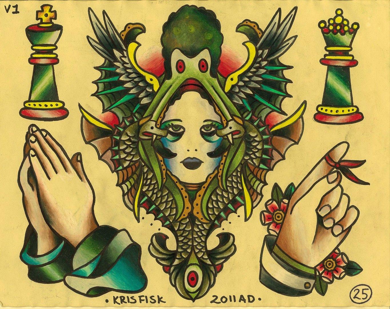 1365x1080 New Smartphone Wallpaper: American Traditional Tattoo Wallpaper