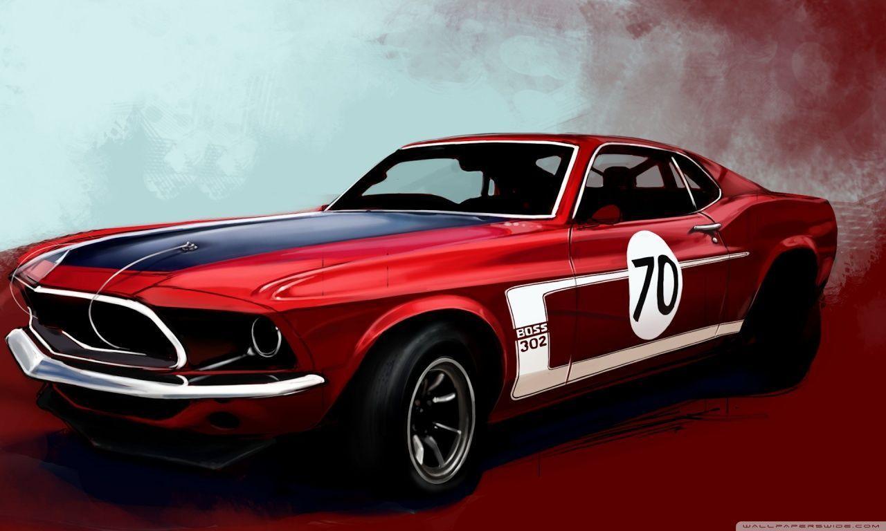 1280x768 Classic Ford Mustang Wallpaper