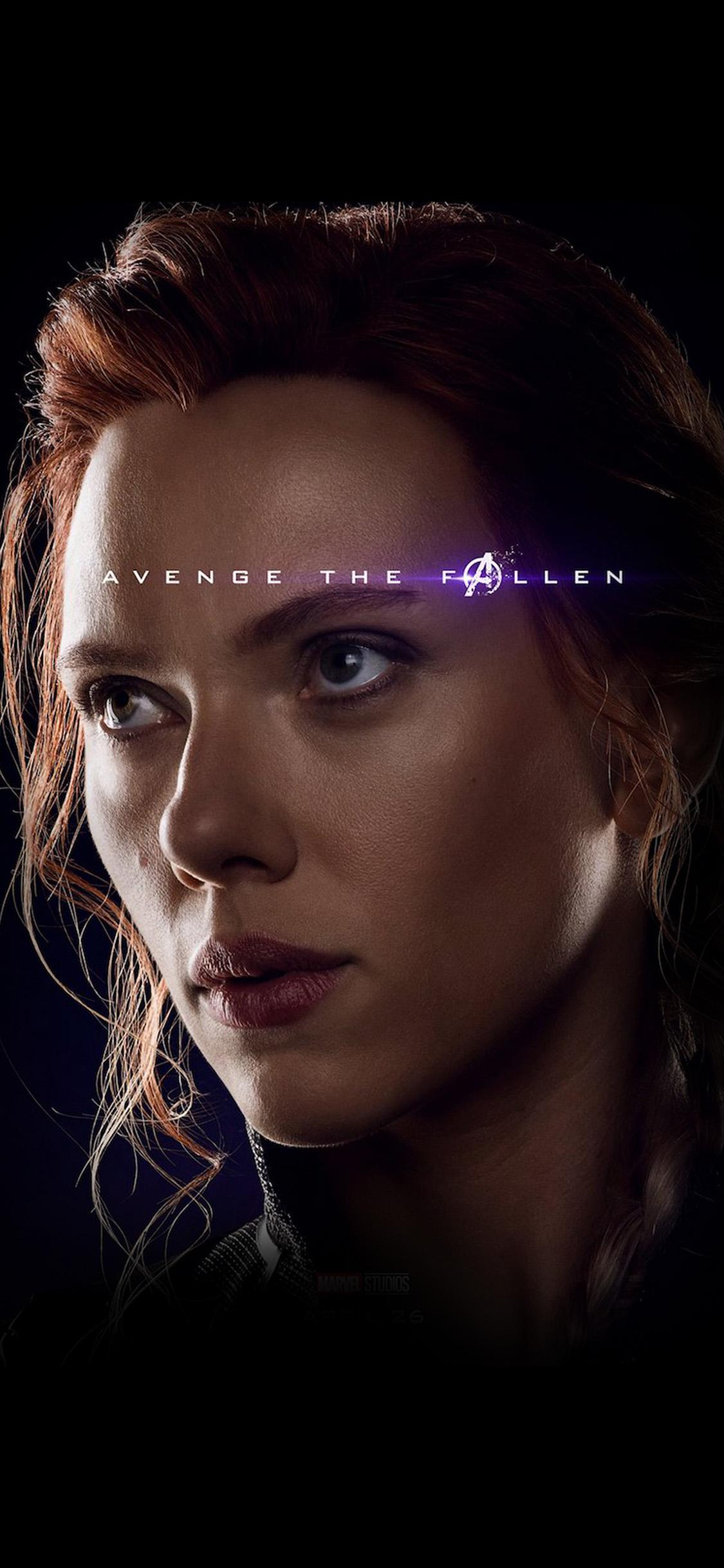 1125x2436 iPhone X wallpaper. avengers black widow hero endgame poster marvel art