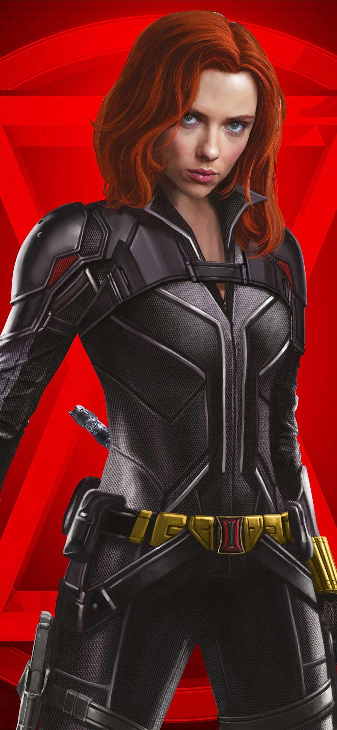 1125x2436 Best Black widow iPhone X HD Wallpaper