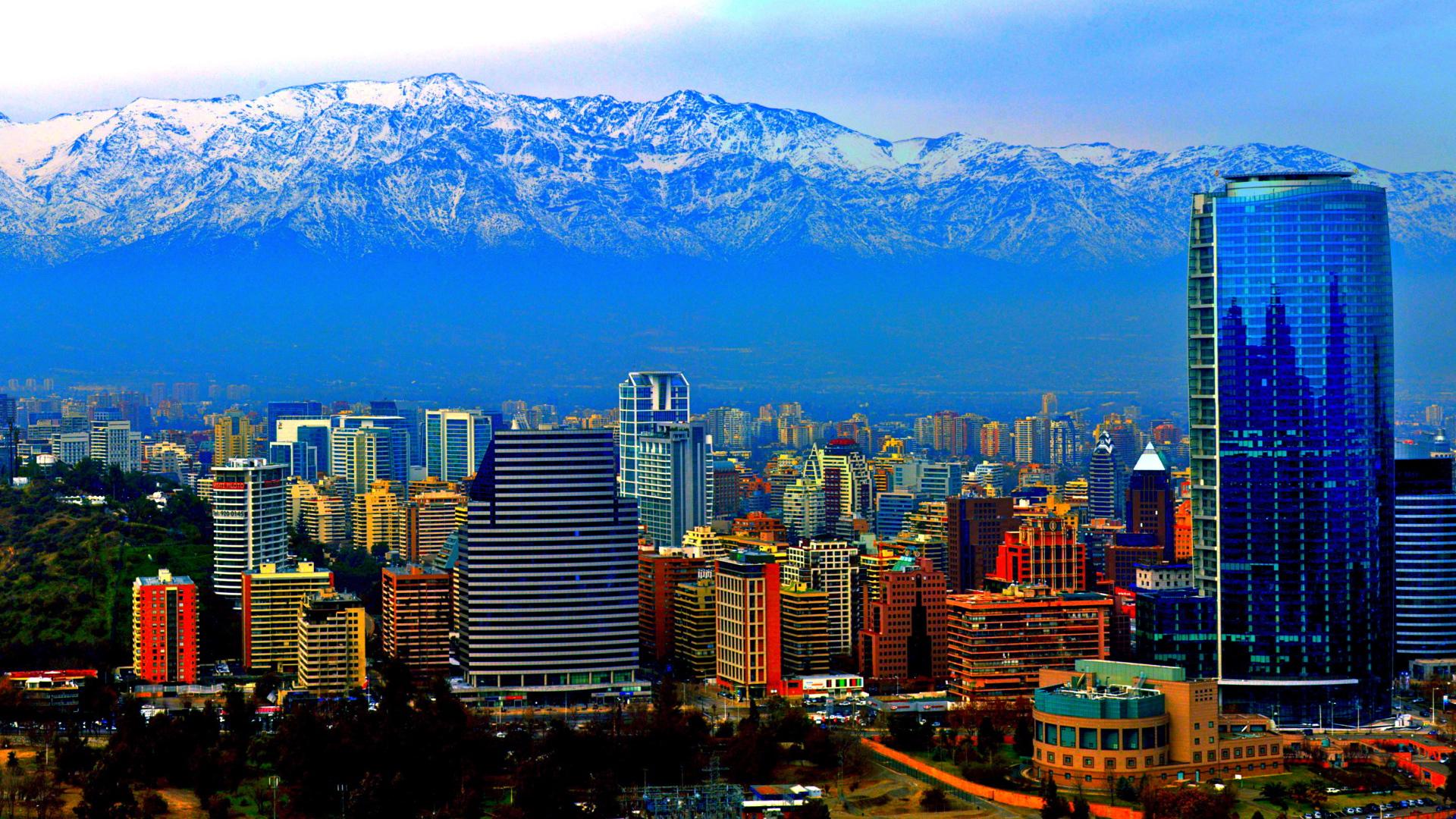 1920x1080 Panorama of the city of Santiago, Chile Desktop wallpaper 1920x1080