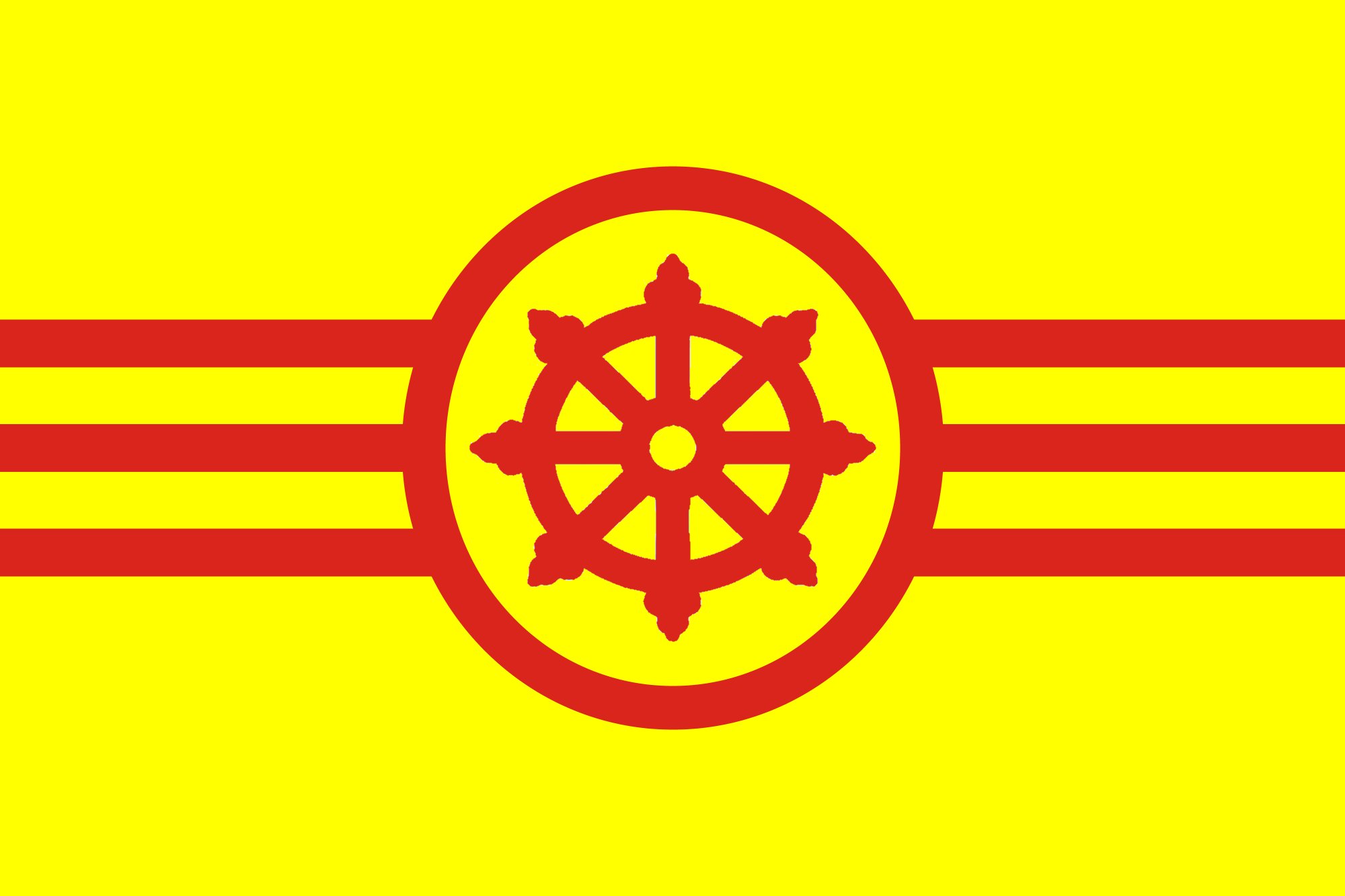 2000x1333 Flag of South Vietnam, but they wanted to emphasize more on Buddhism: vexillology