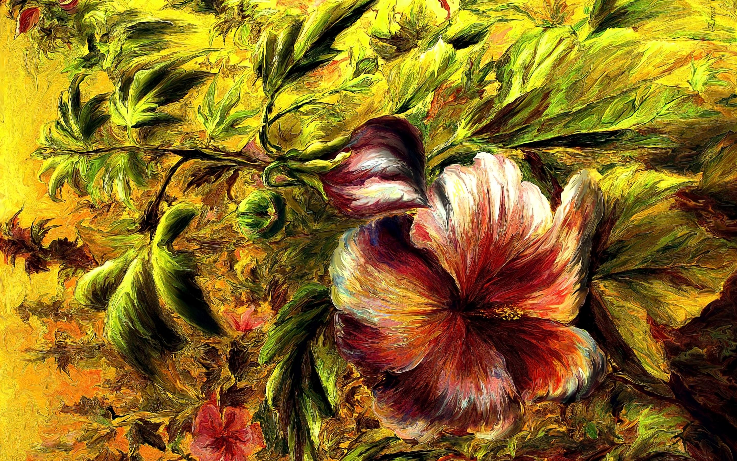 2880x1800 Oil painting Mac Wallpaper Download