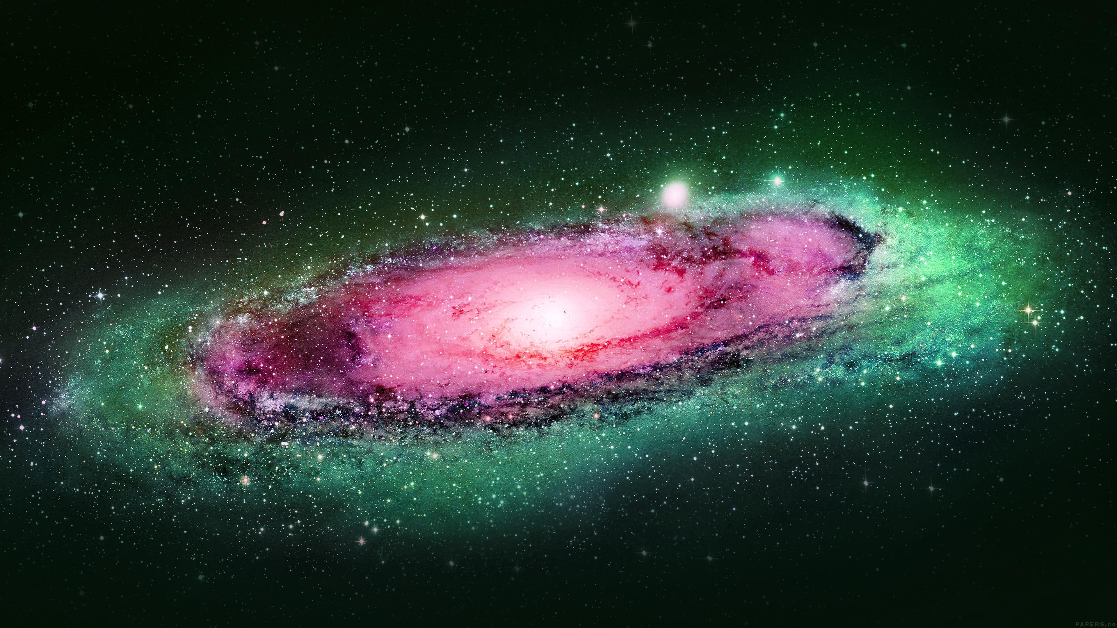3840x2160 Galaxy Space Art Illust Planets Dark Green Wallpaper