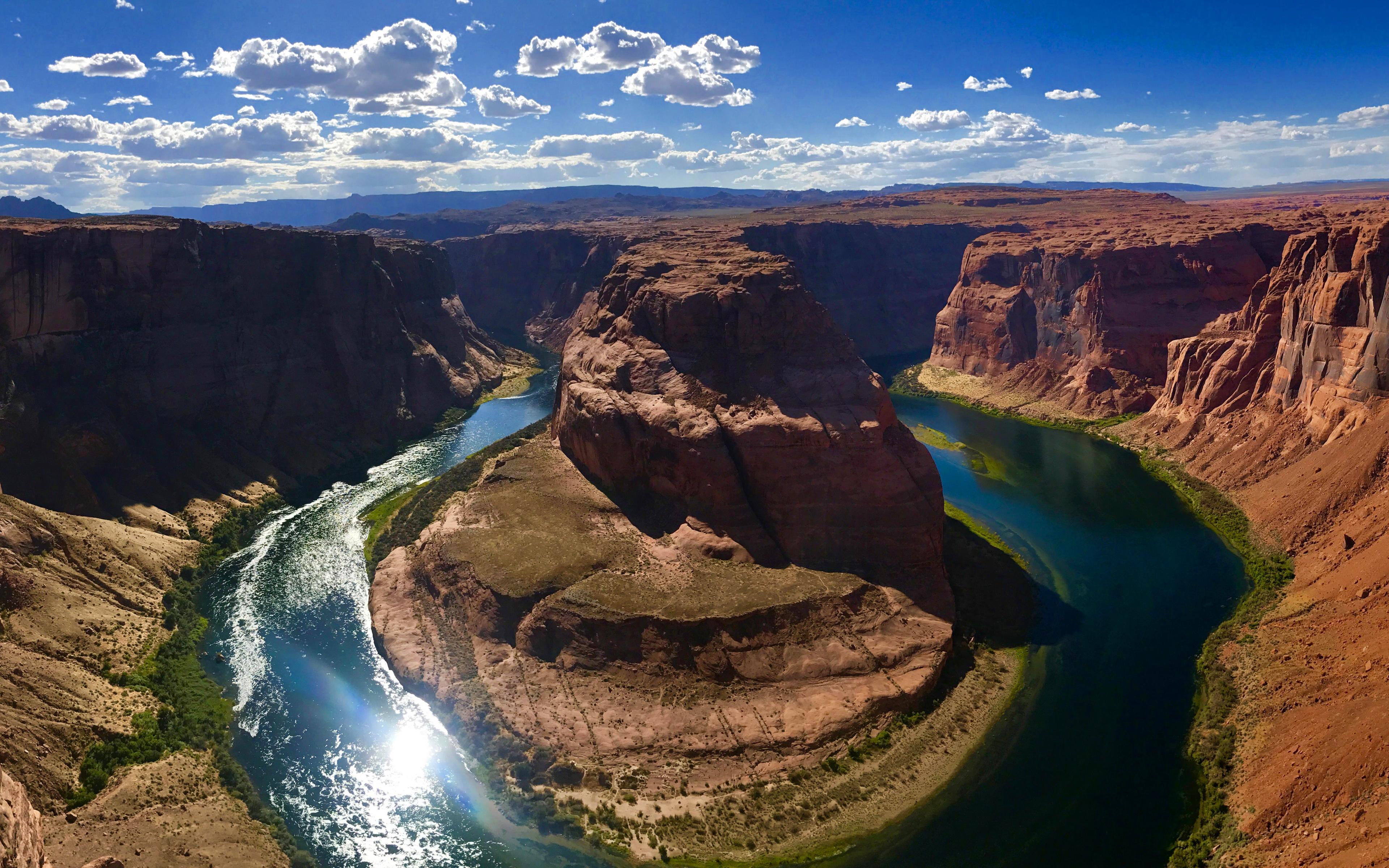 3840x2400 Download wallpaper 4k, Horseshoe Bend, bend, desert, river, Glen Canyon, America, USA for desktop with resolution 3840x2400. High Quality HD picture wallpaper