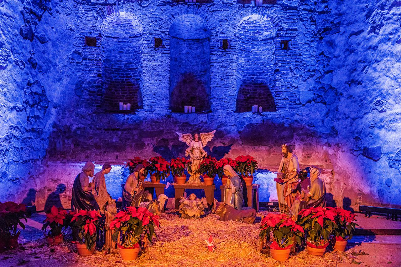 1280x854 Desktop Wallpaper California USA Christmas Nativity Scene
