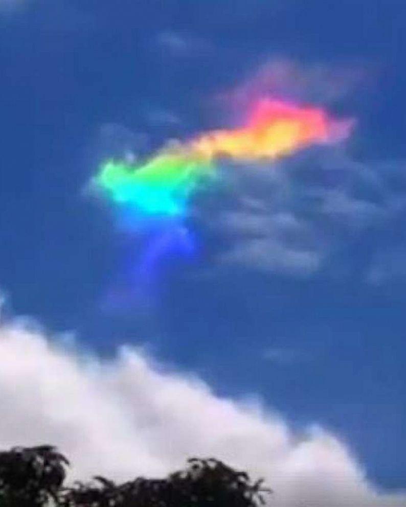 794x992 Stunning rainbow cloud caught on video: What to know about the cloud iridescence meteorological phenomenon