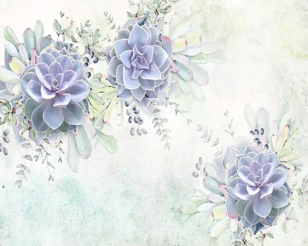 1280x1024 GK Wall Design 3D Soft Petal Vintage Flower Textile Wallpaper