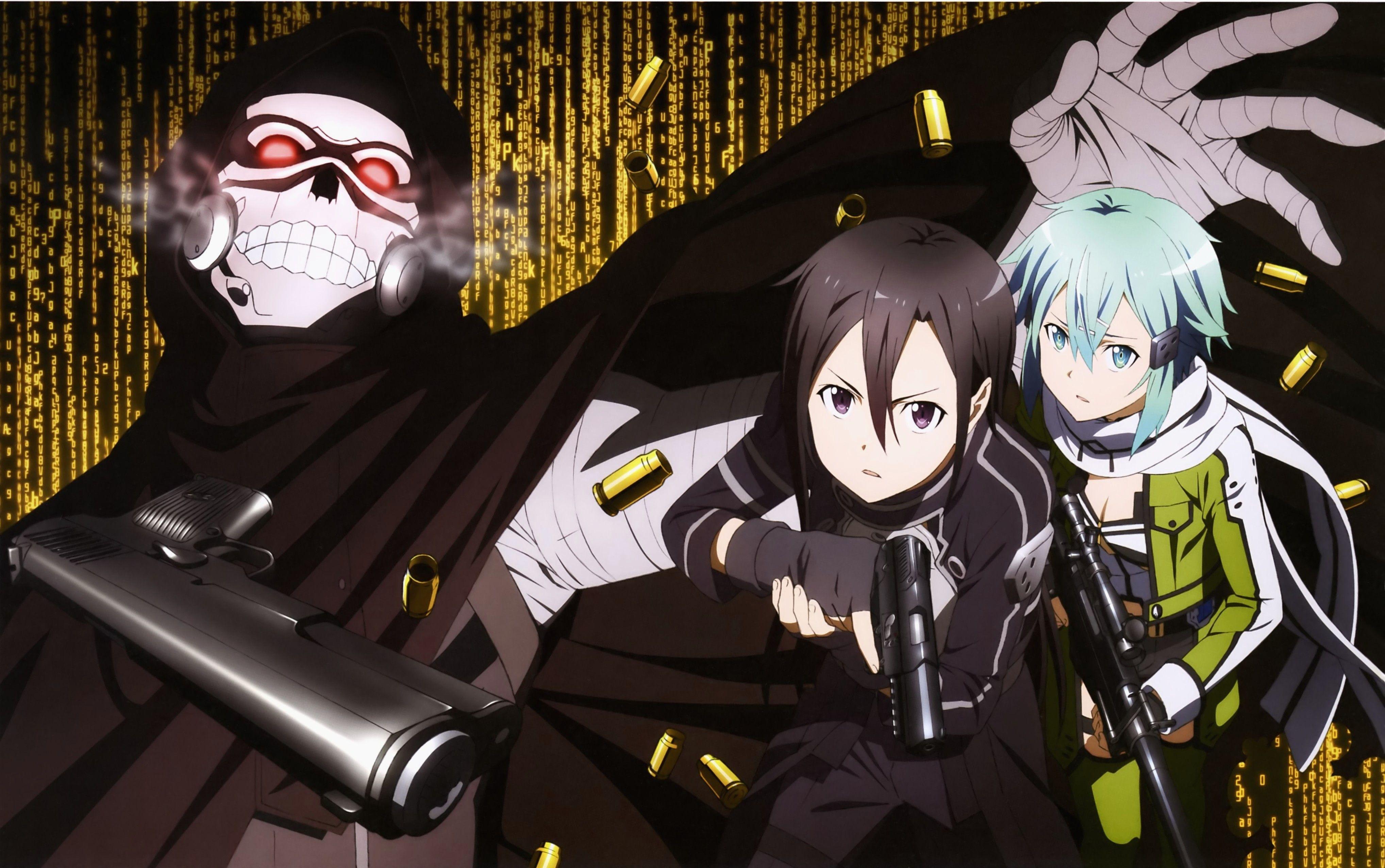 4072x2553 Anime Wallpaper HD for iPad Best Of Kirito and Sinon Vs Death Gun 4k