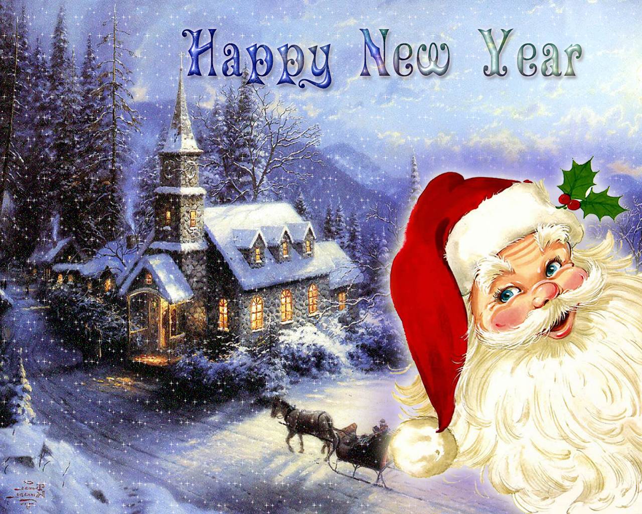 1280x1024 Tracking Santa 2008 ( Track Santa ，Christmas picture): Christmas wall paper father christmas wallpaper