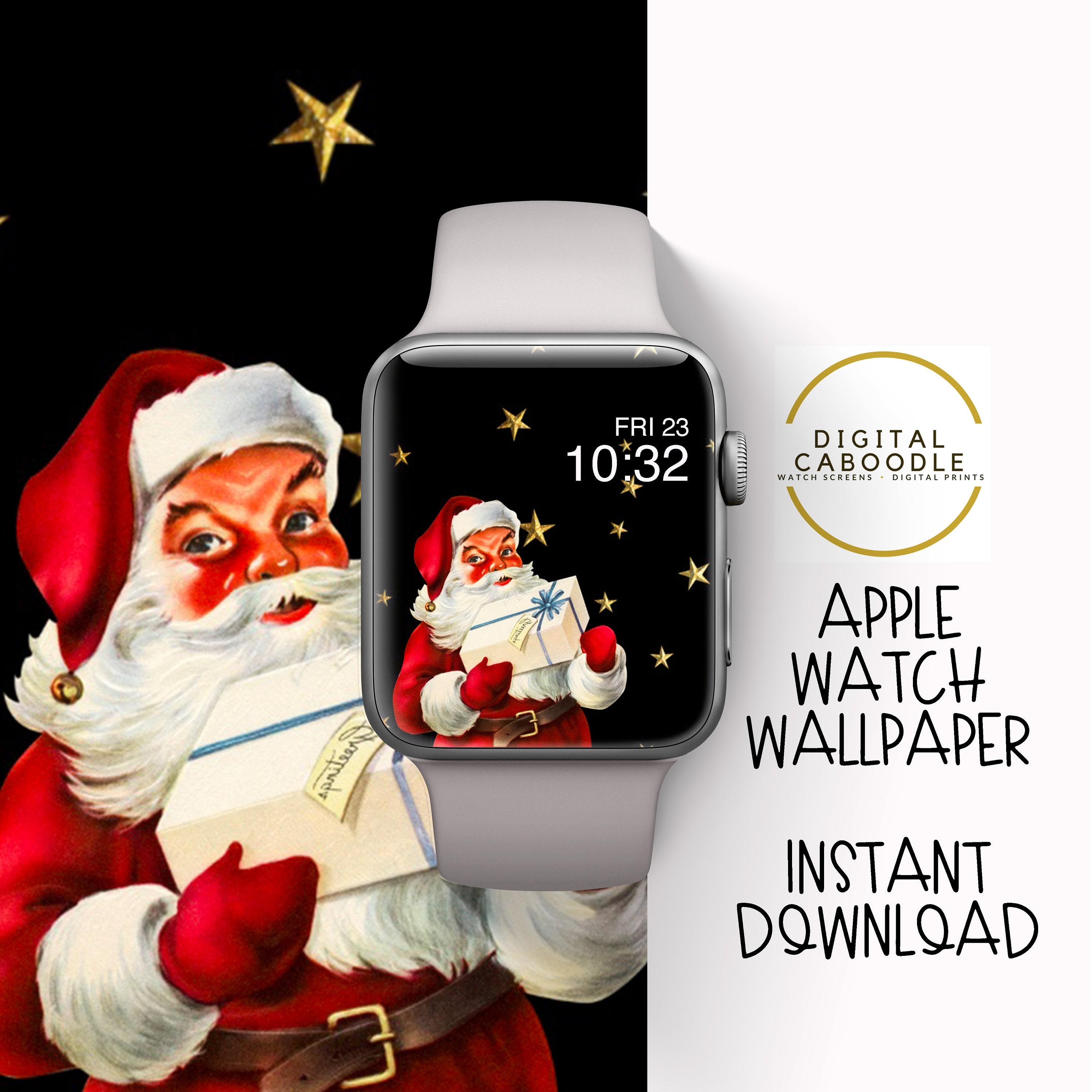 3000x3000 Apple Watch Wallpaper Father Christmas apple watch background